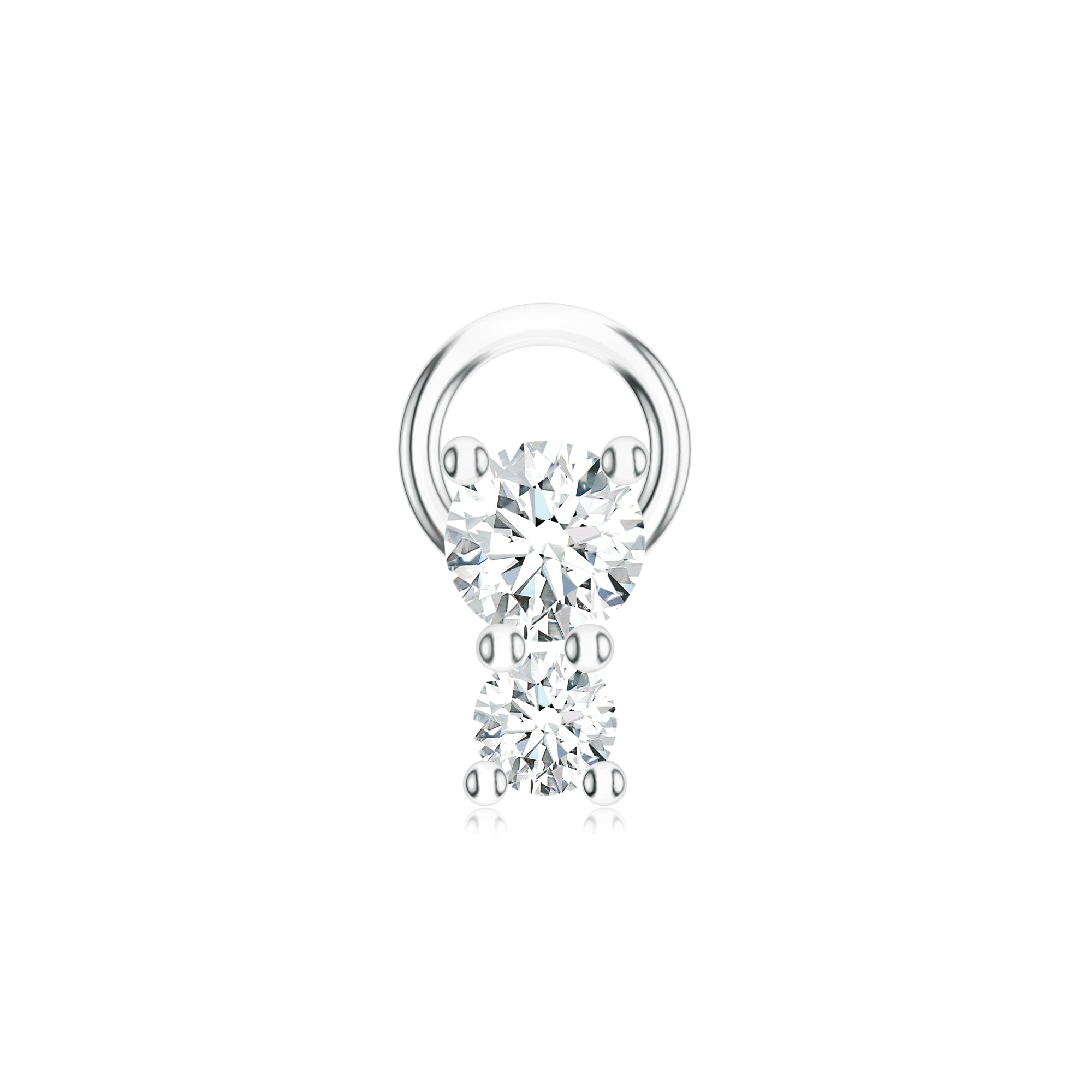 Moissanite 925 Sterling Silver Nose Pin For Women