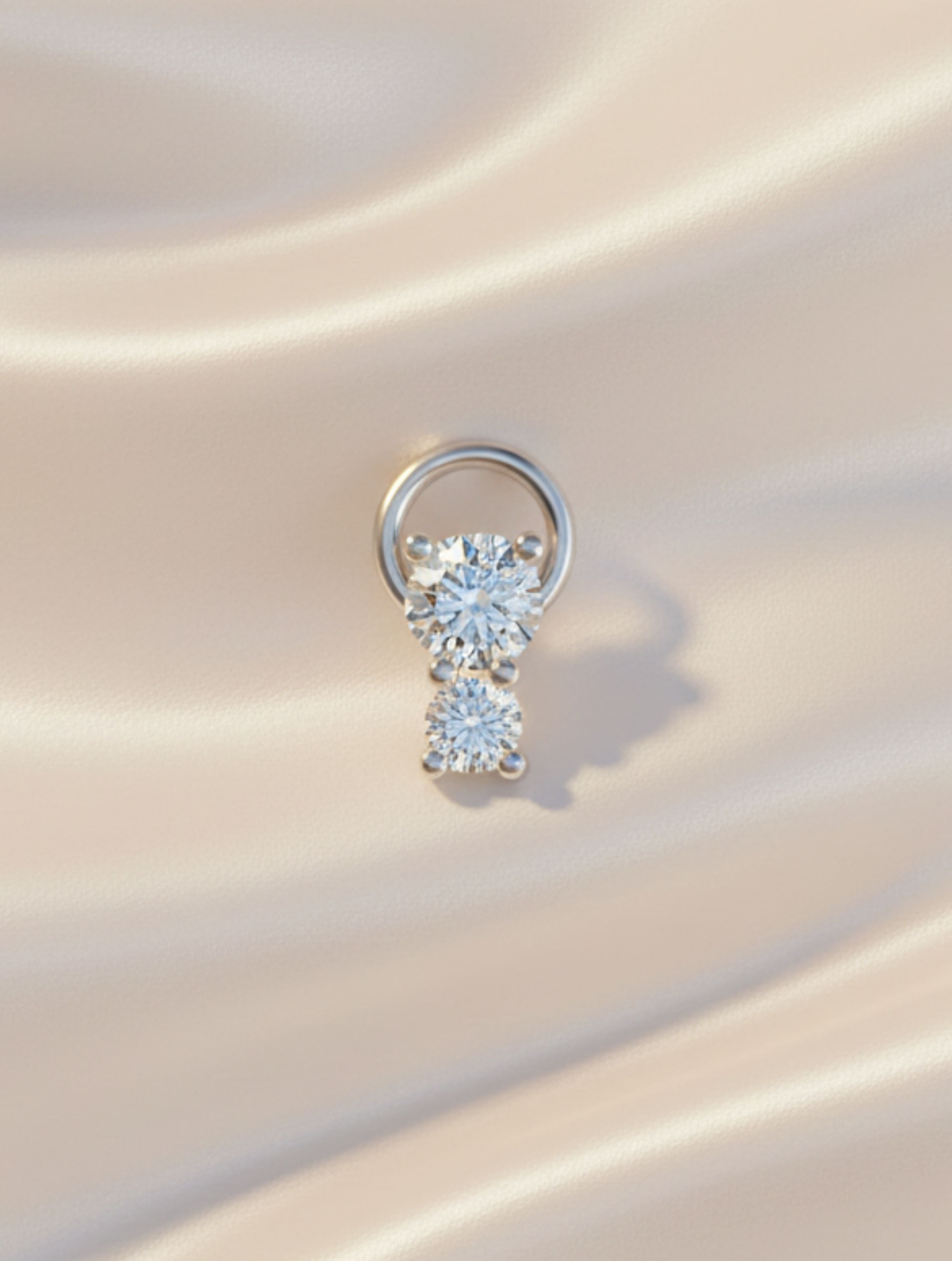 Moissanite 925 Sterling Silver Nose Pin For Women