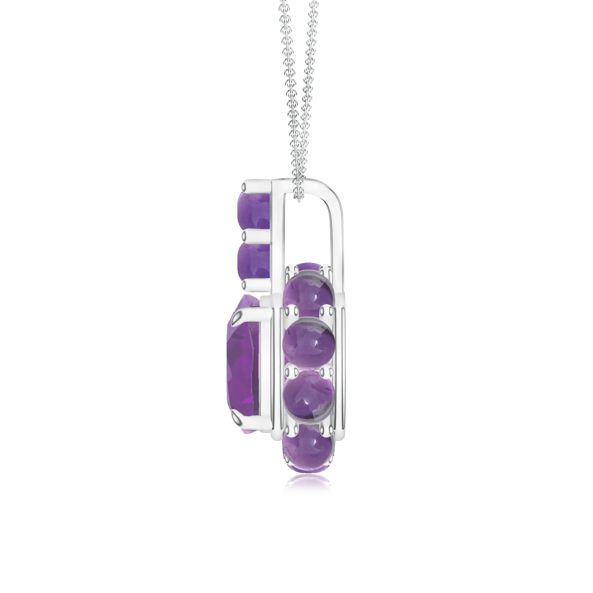 Amethyst Elegance Silver Pendant