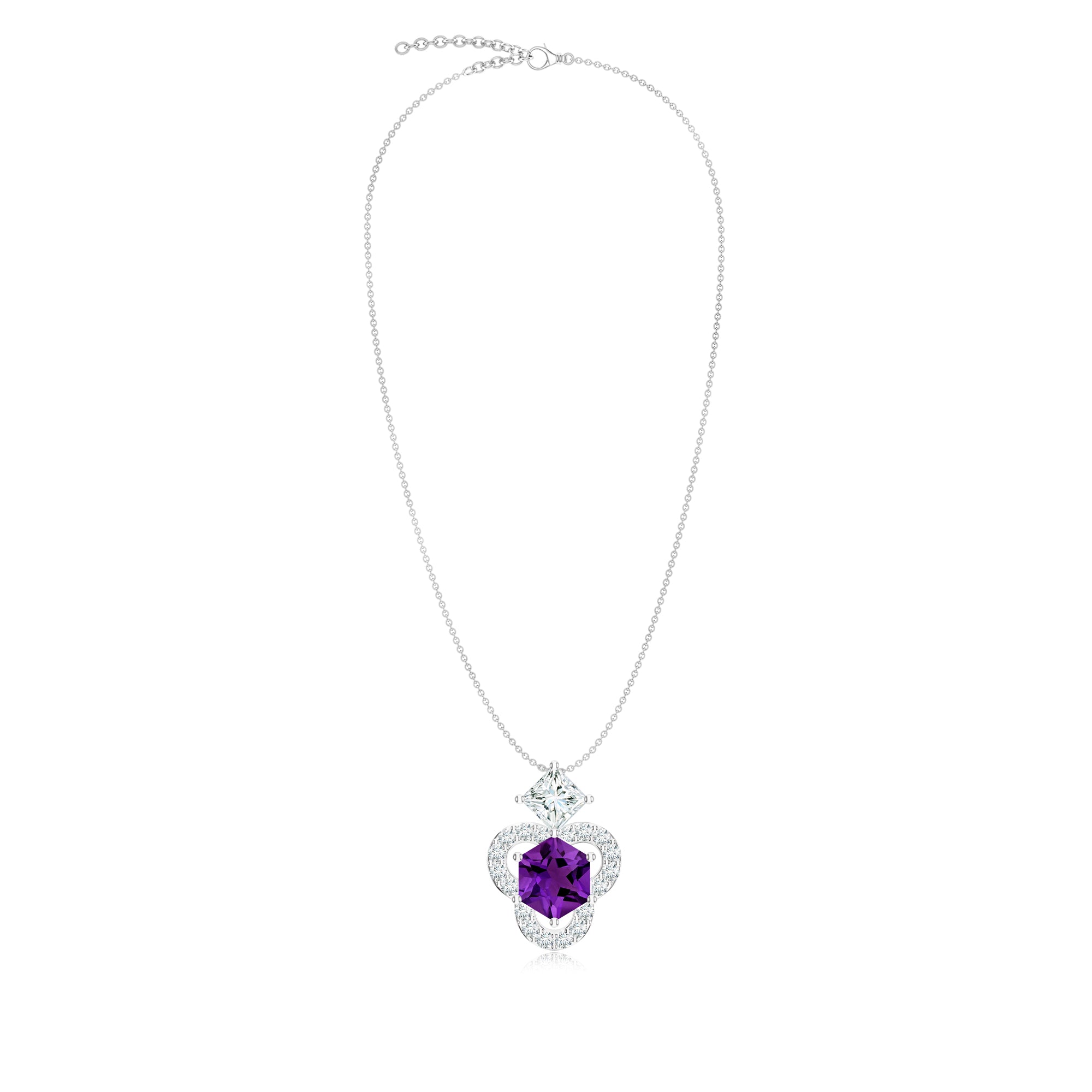 Pietra Collection Abstract Amethyst Pendant