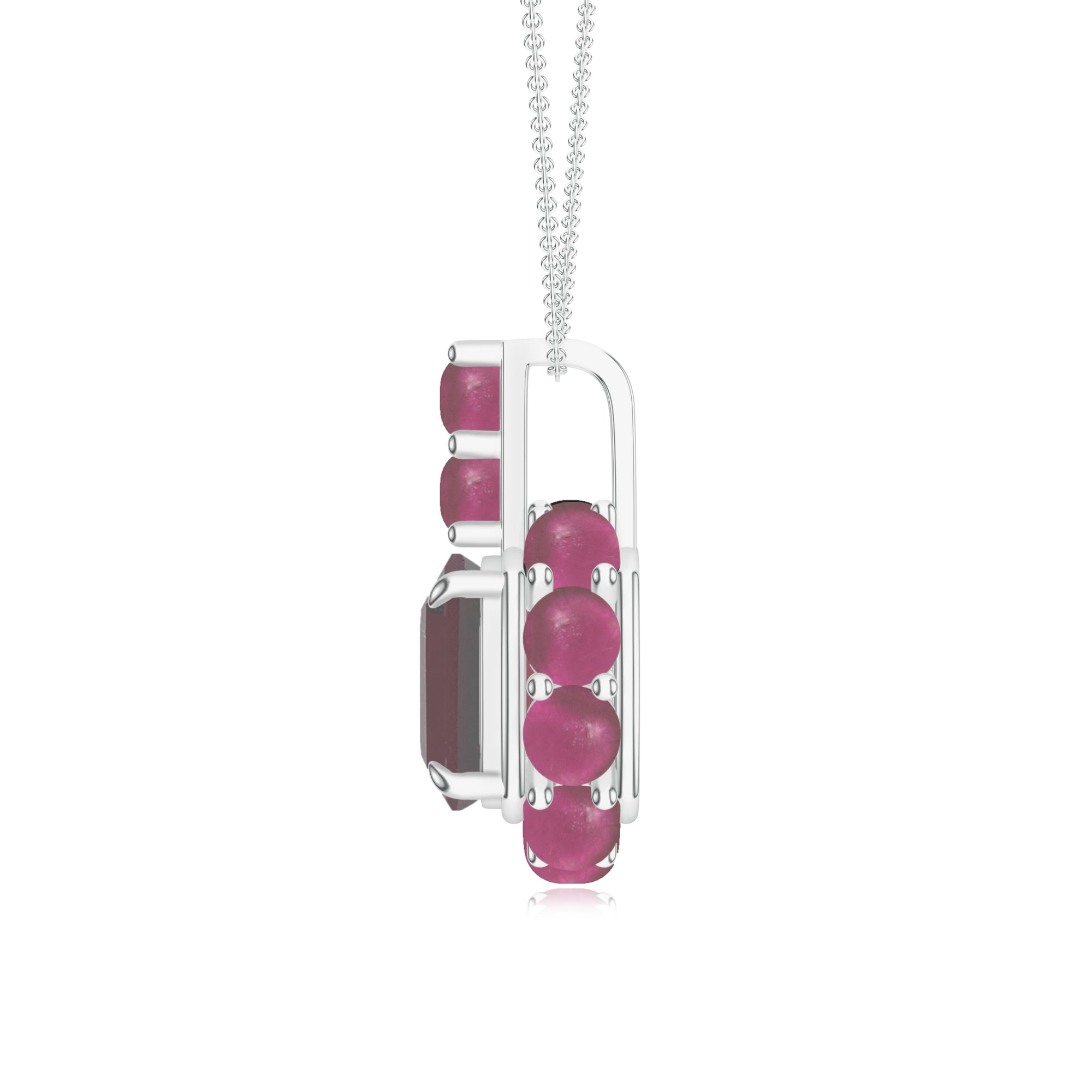 Rhodolite Garnet Silver Pendant