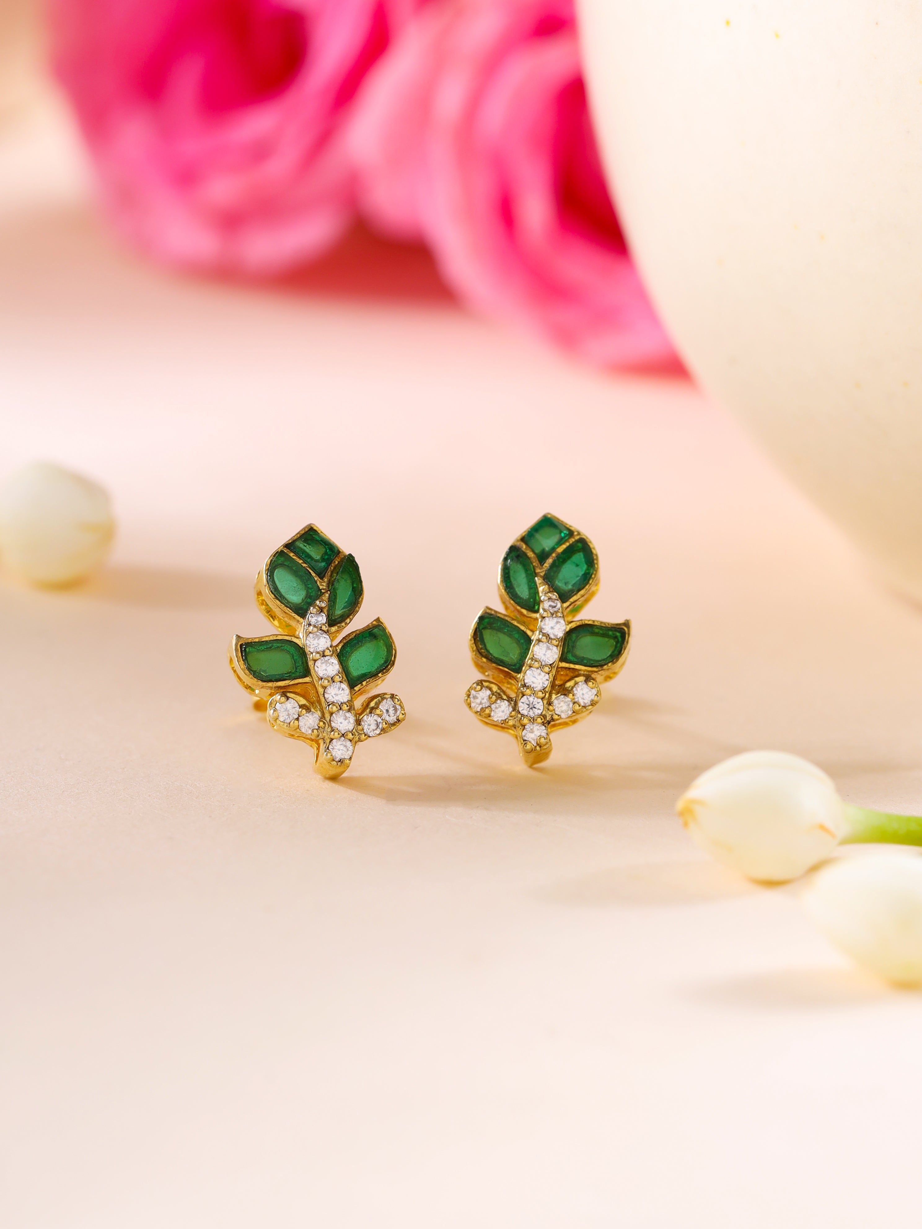 Golden Blossom Flower Bud Earring