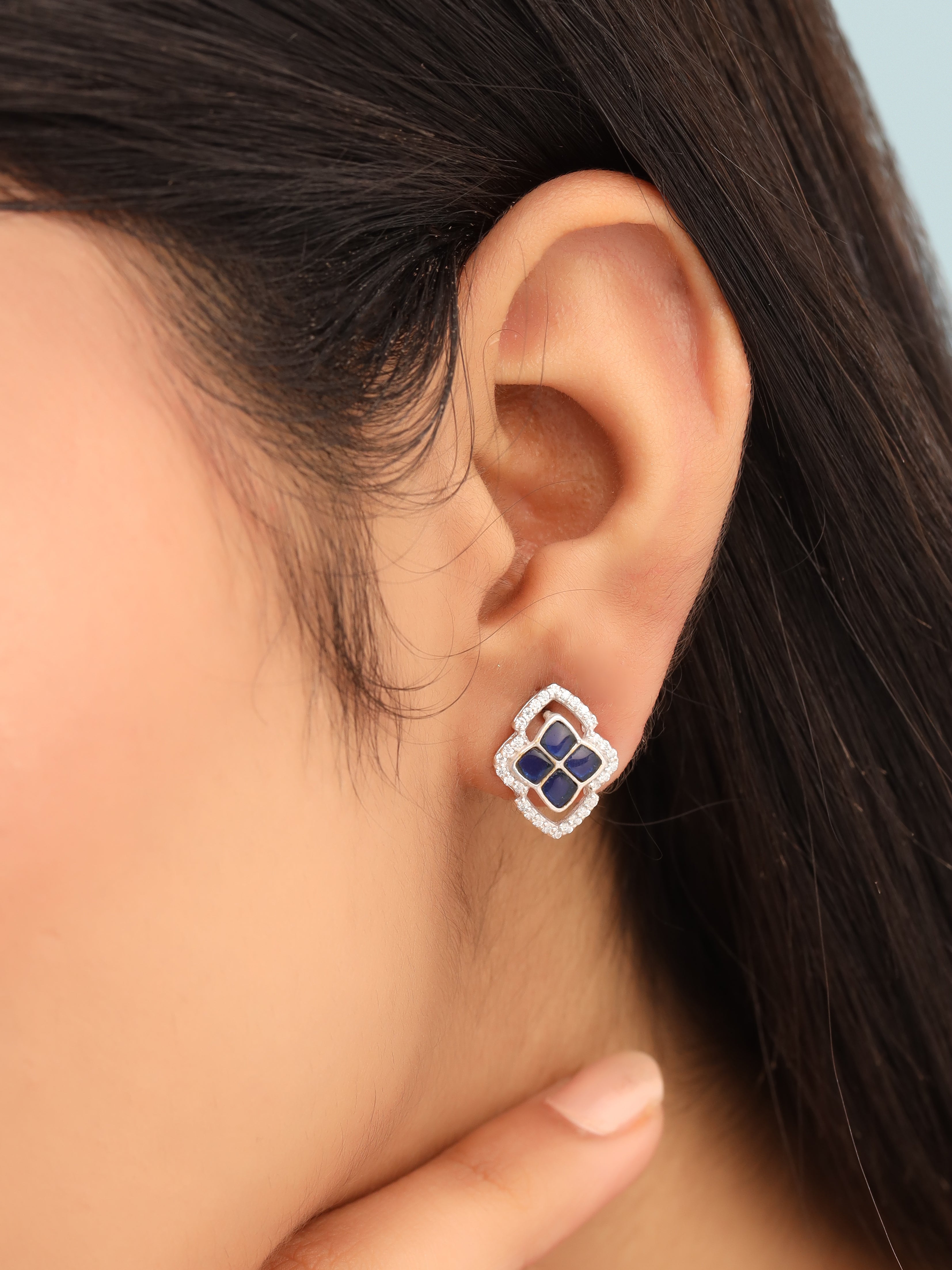 Blue Talphe Brilliance Stud Earrings