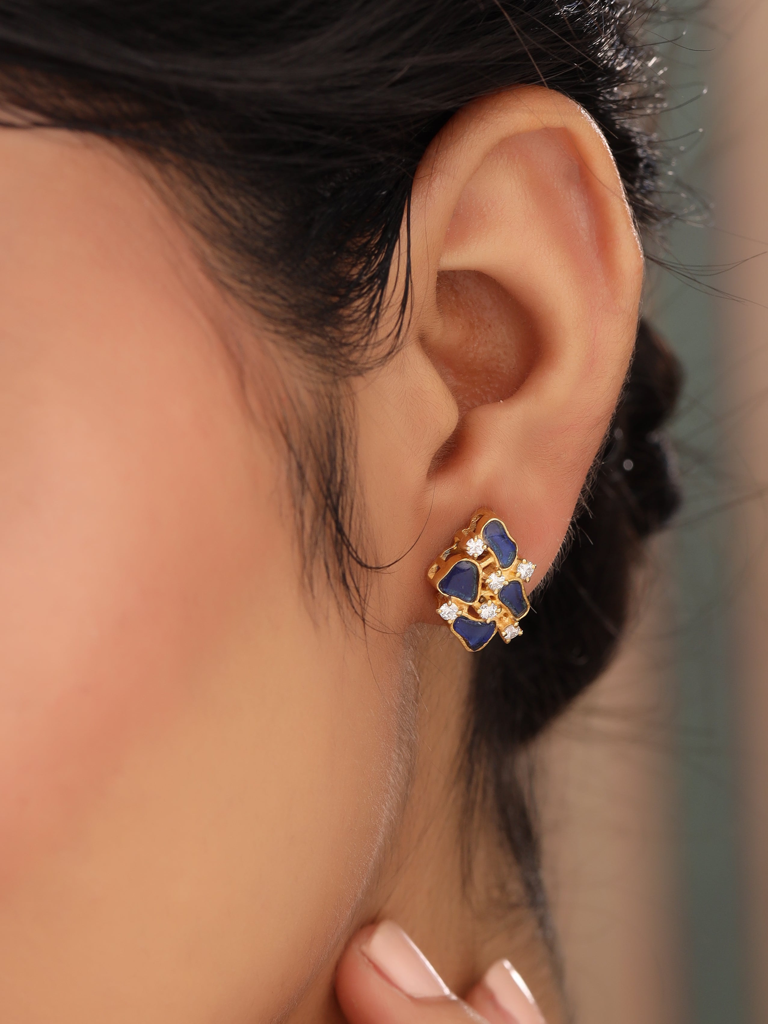 Immaterial Charm Gold-Plated Earrings