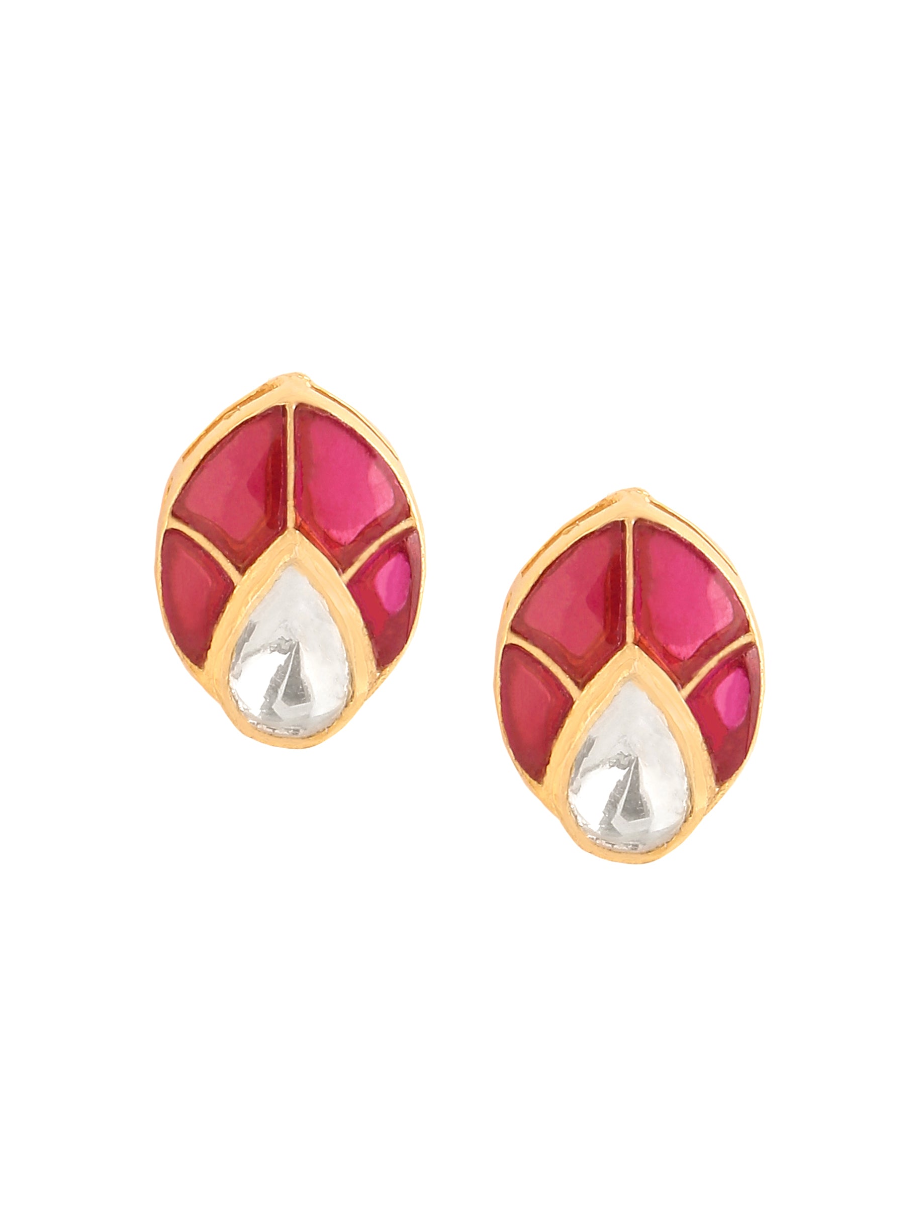 Golden Pear Stud Earrings