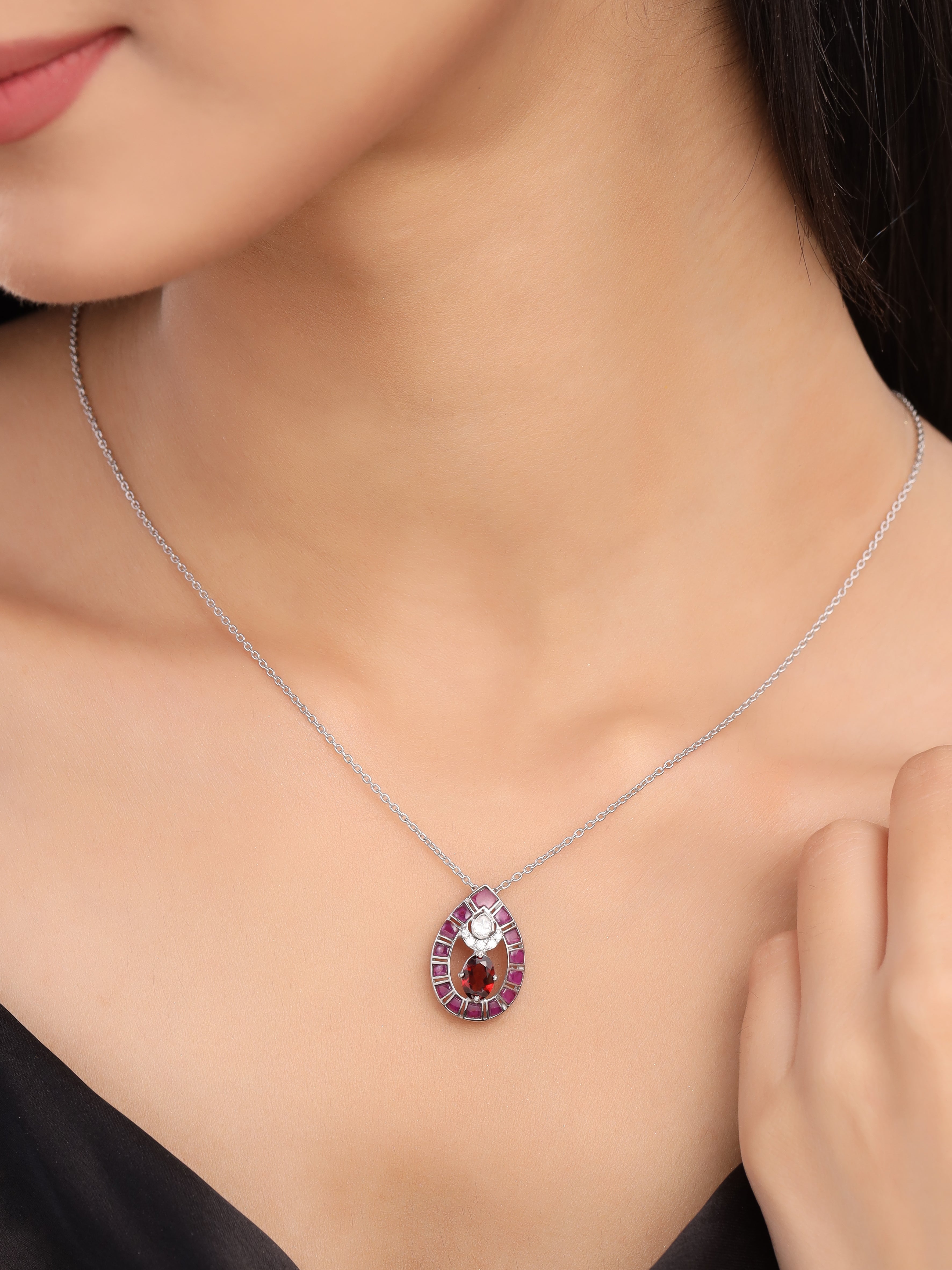 Enchanting Indian Garnet Pendant