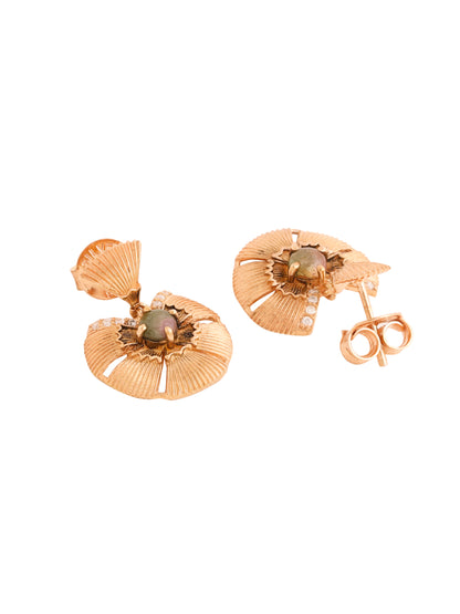 Kicky and Perky 925 Sterling silver Rose Gold Multi Tourmaline & Mossanite Frill Necklace Set for Women