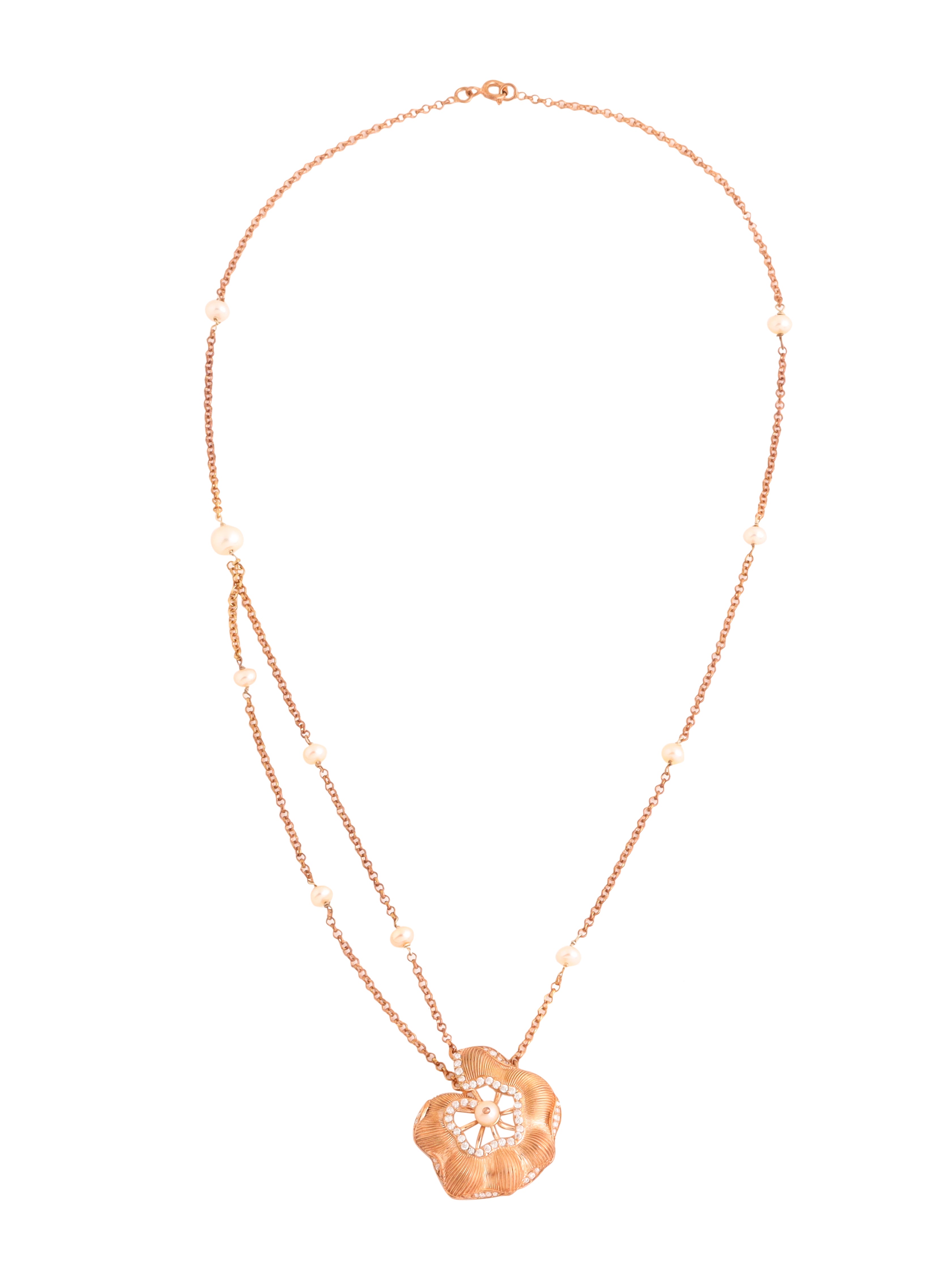 Frill pearl Pendant with Chain