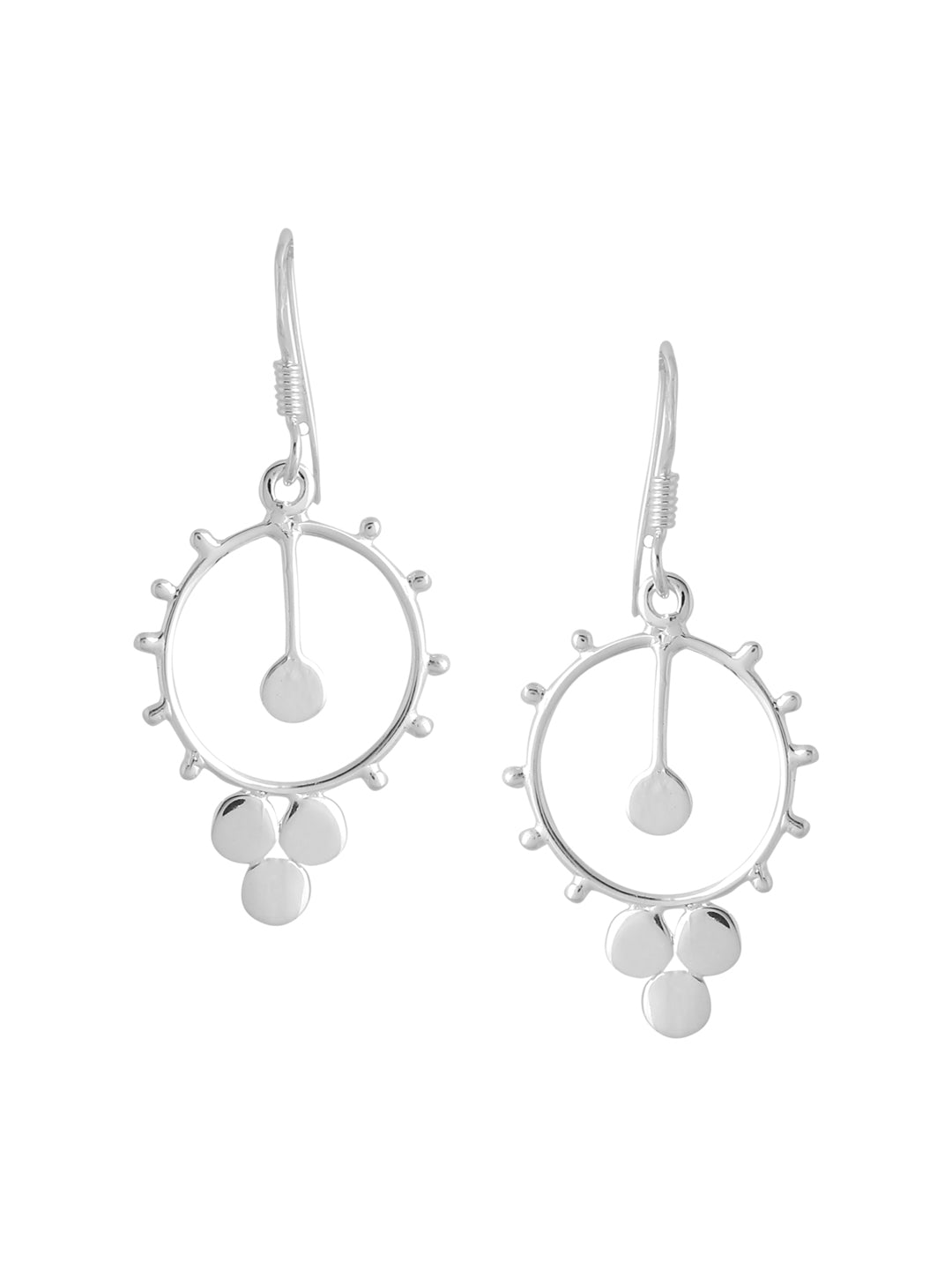 Radiant Fusion: Two Round Three Metal Earring