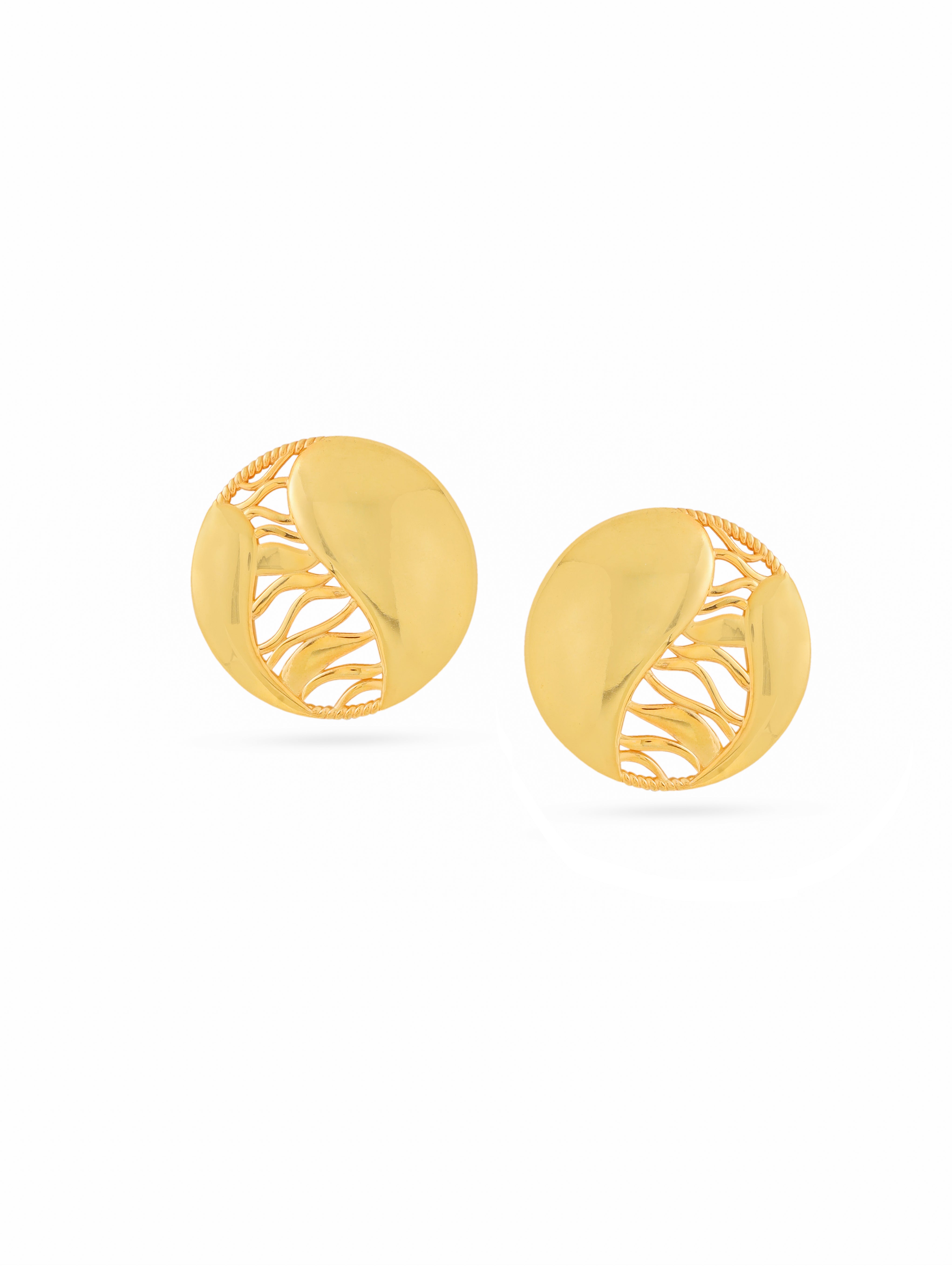 24K Gold Plated Jali Design Lumina Collection Earrings