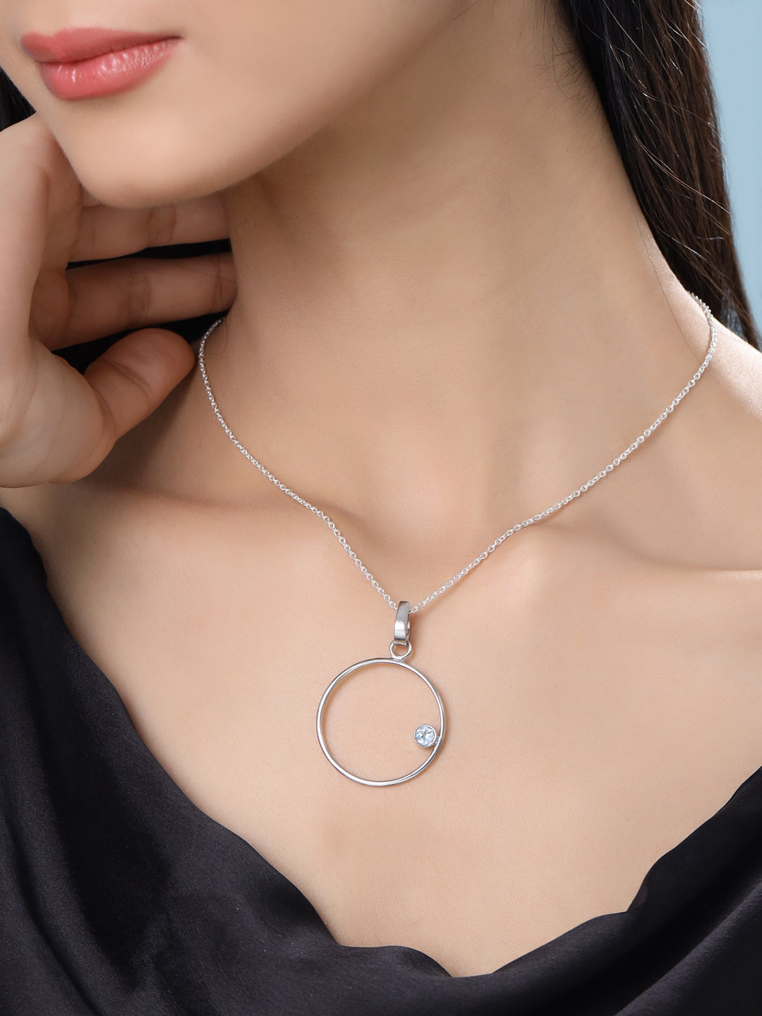 Buy wholesale White Topaz and Silver Small Branch Pendant Necklace (April  Birthstone)