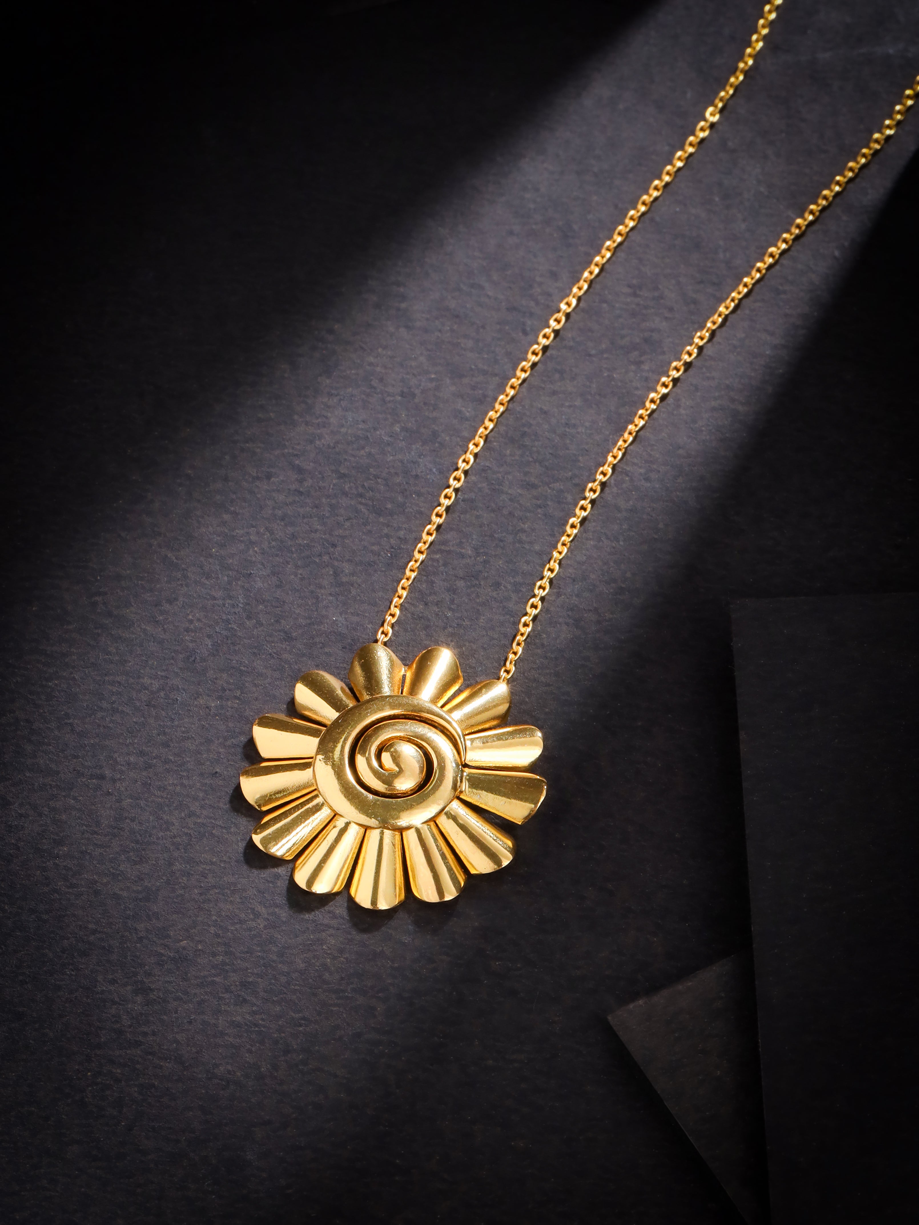 24K Gold Plated Blossom Lumina Collection Pendant