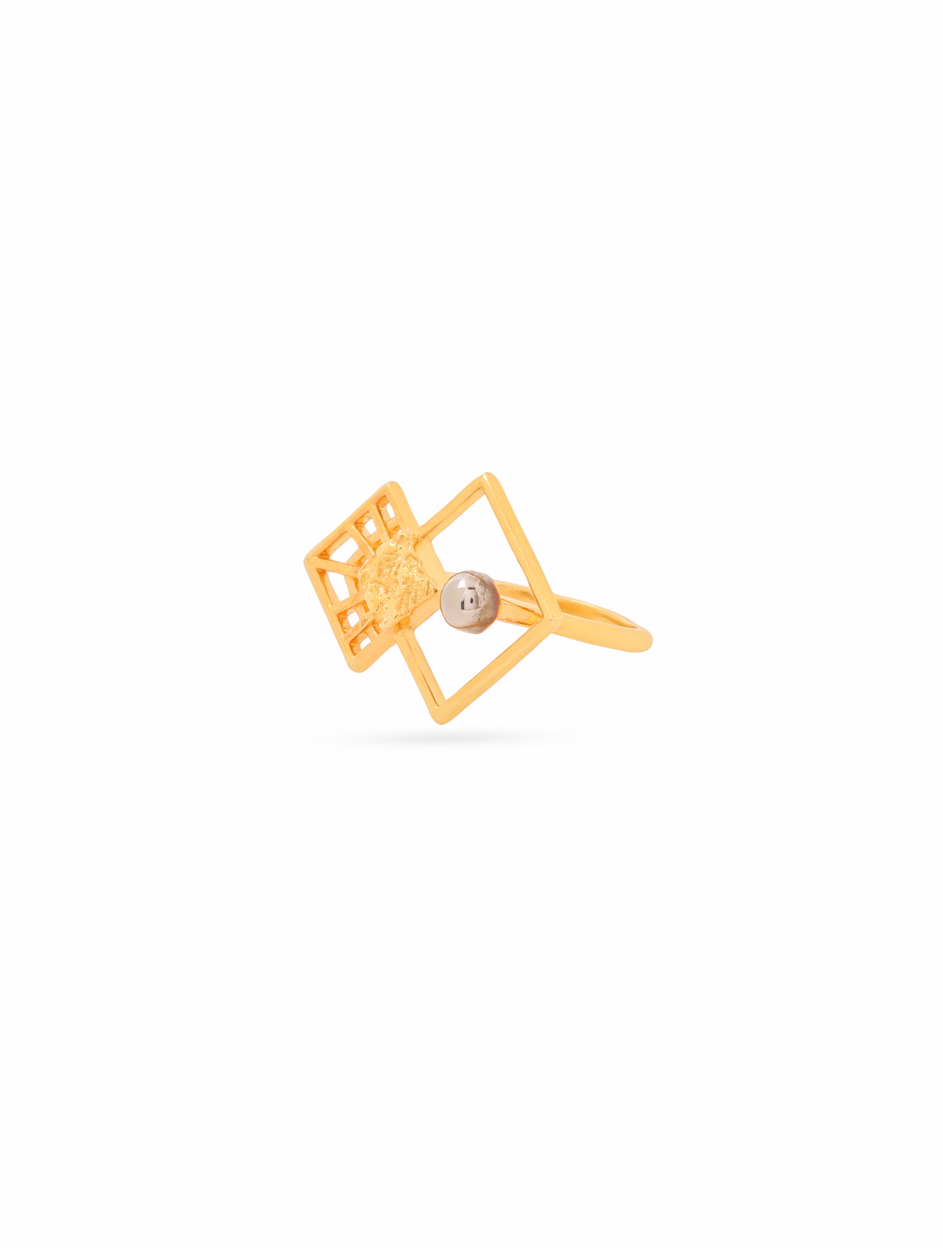 24K Gold Plated Geometric Lumina Collection Ring