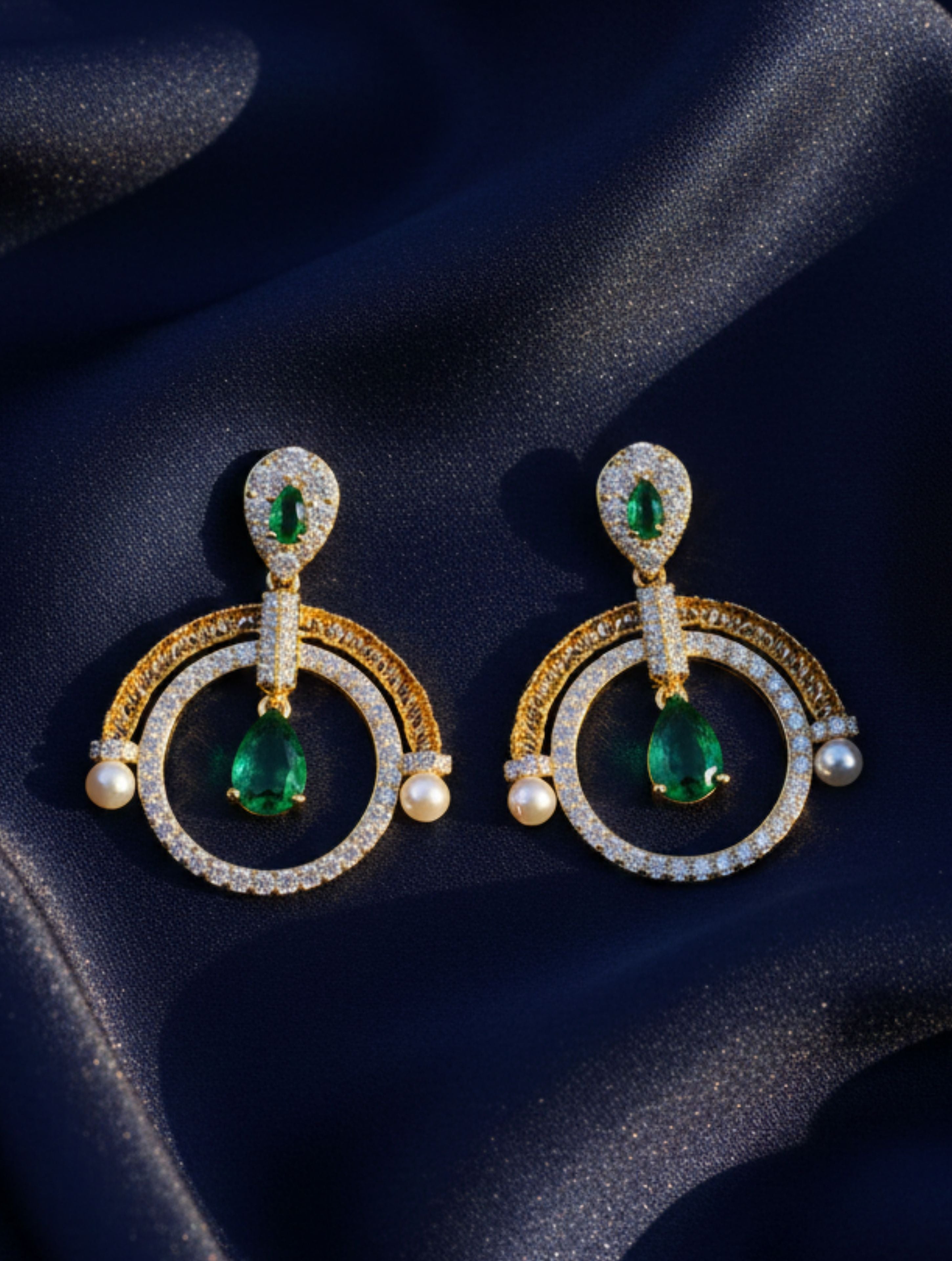 Moissanite Lunar Drops 925 Sterling Silver Earrings For Women