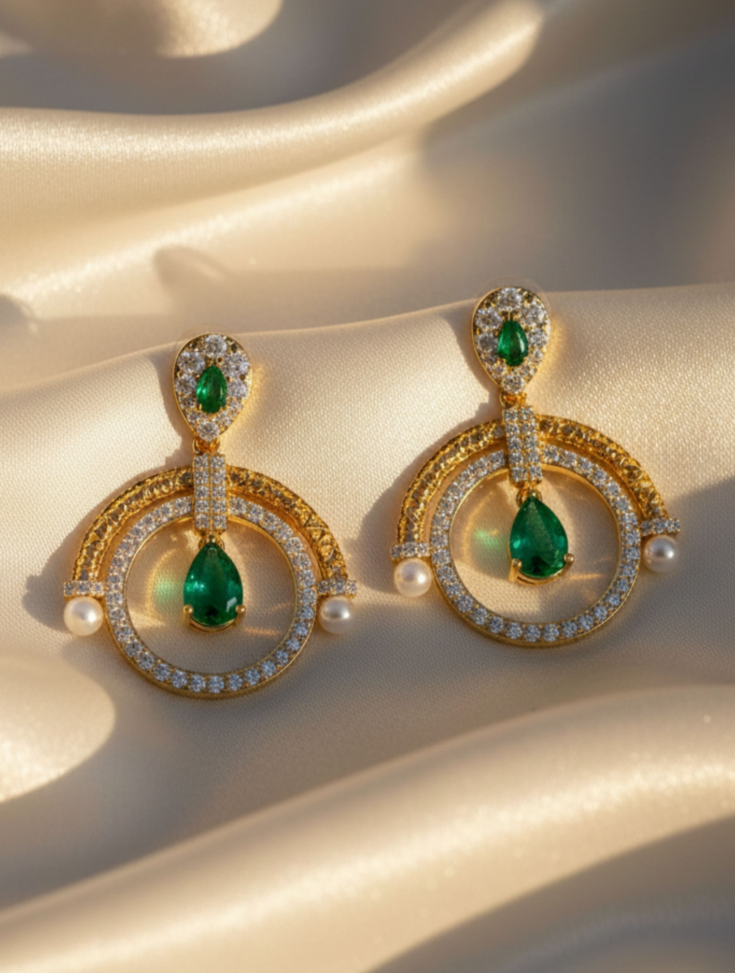 Moissanite Lunar Drops 925 Sterling Silver Earrings For Women