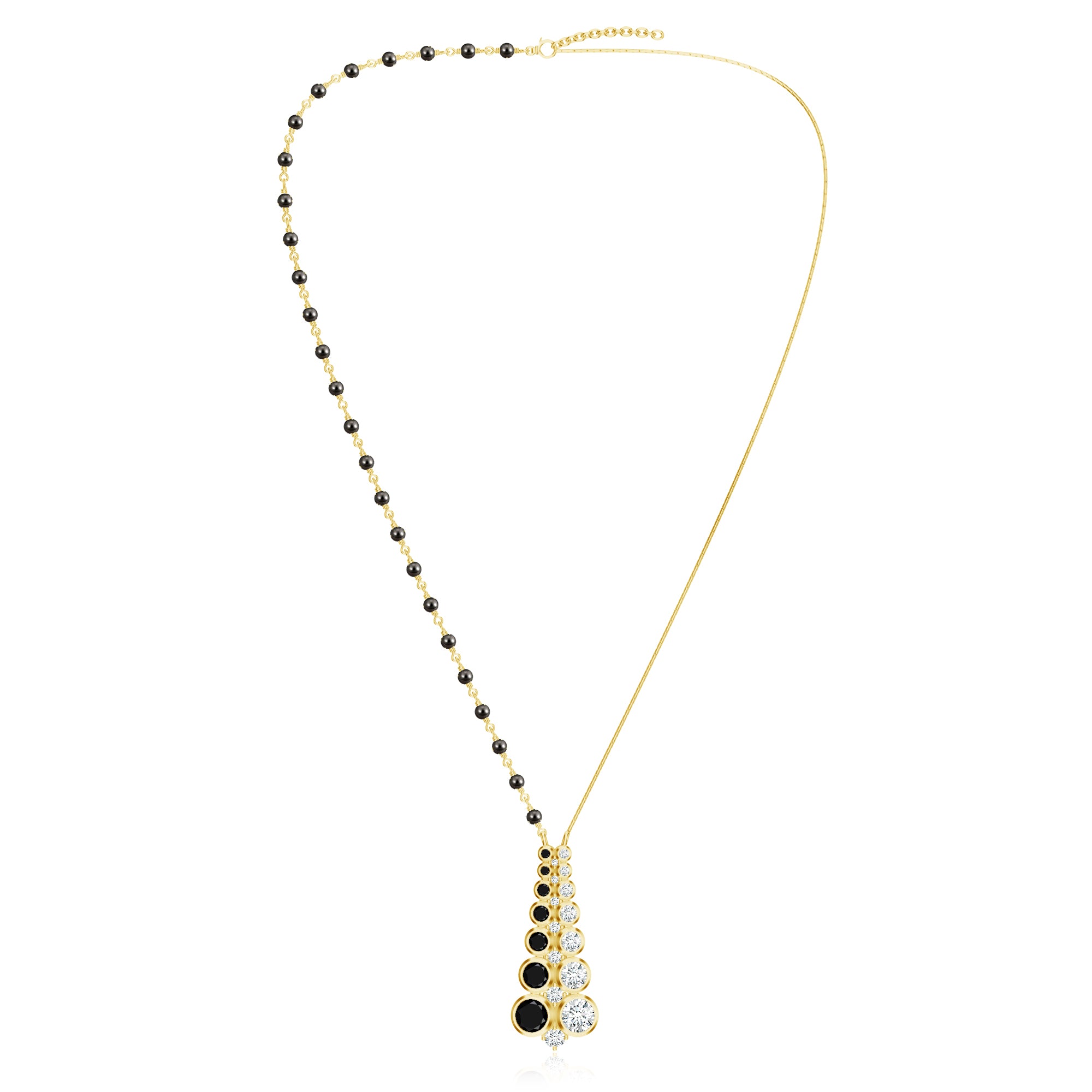 Black Bead Minimalist Mangalsutra: Symphony of Tradition