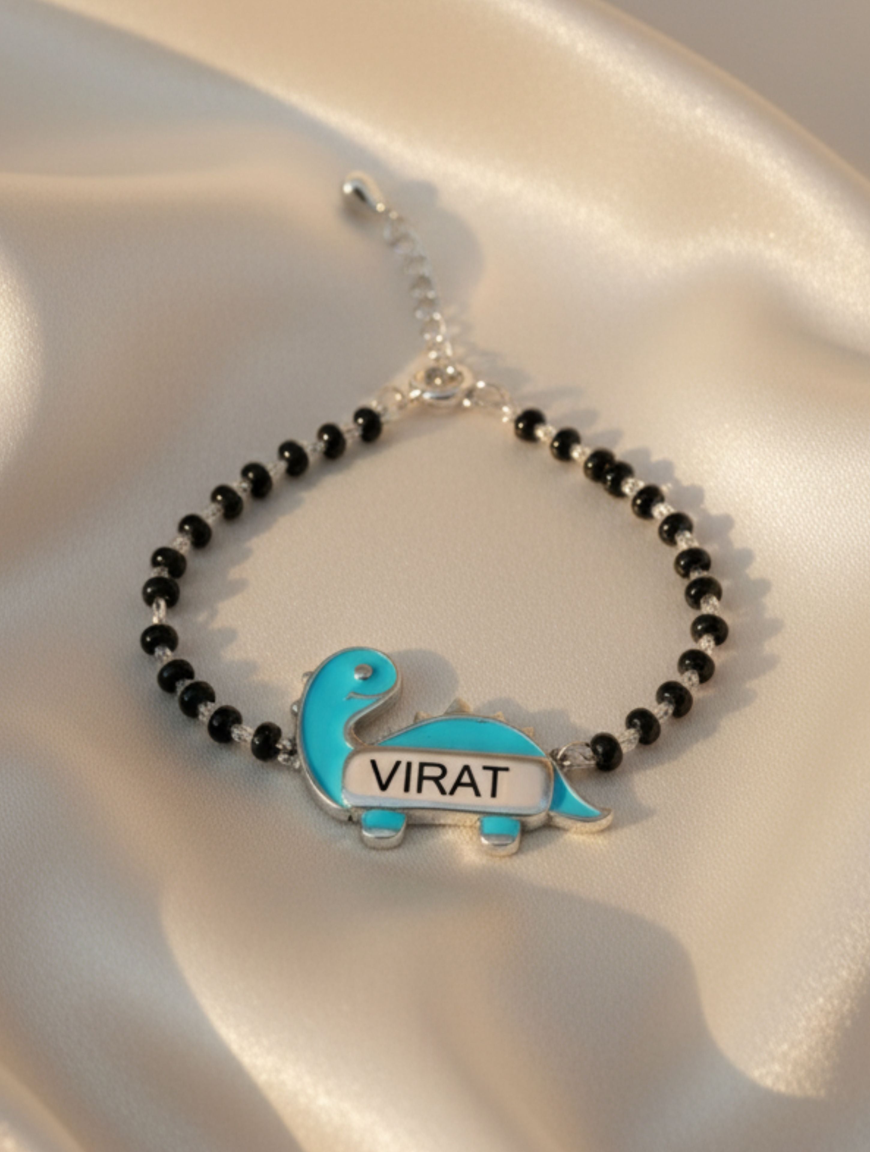 Personalized Dino-Mite Baby Bracelet 925 Sterling SIlver