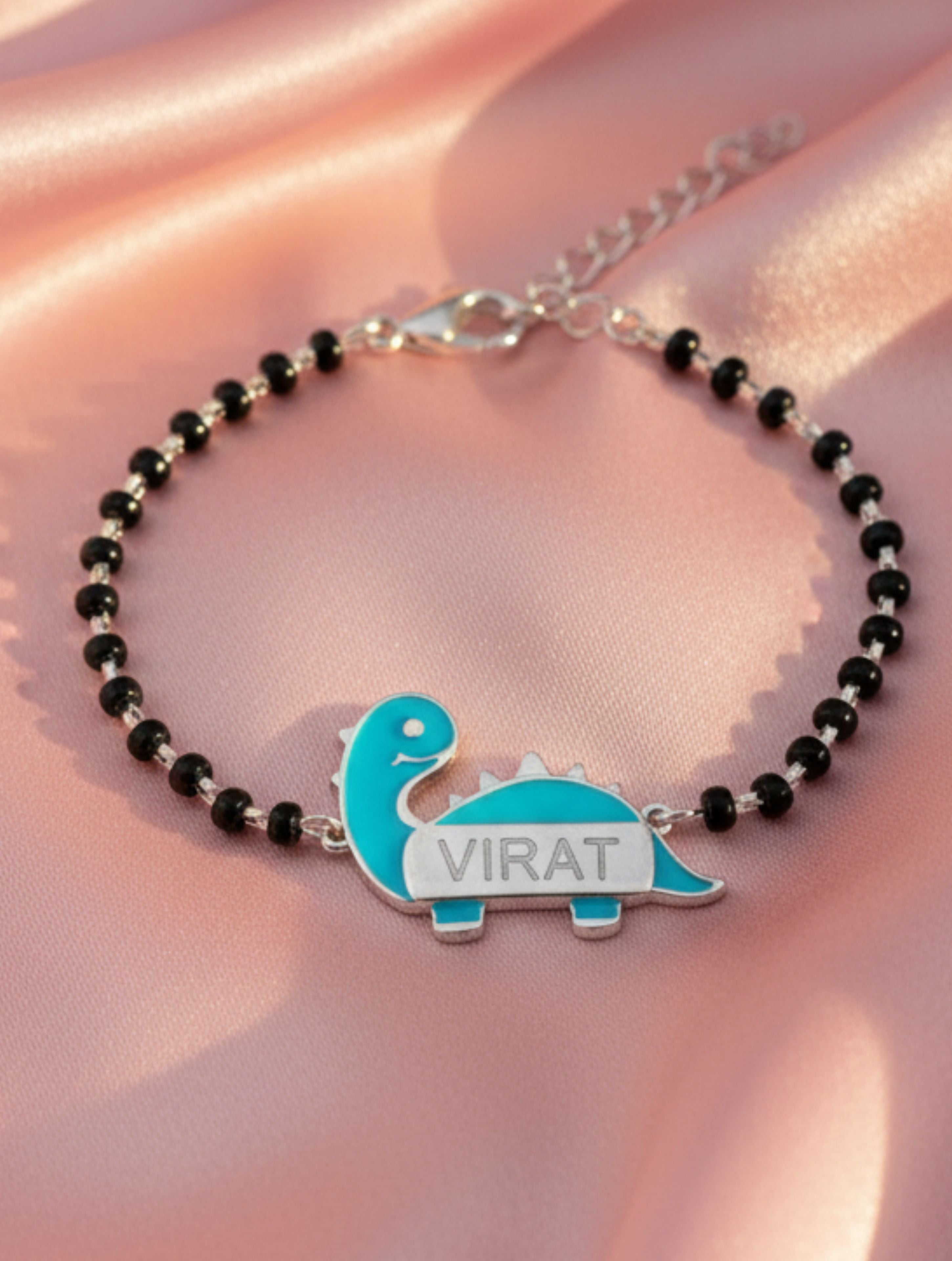 Personalized Dino-Mite Baby Bracelet 925 Sterling SIlver