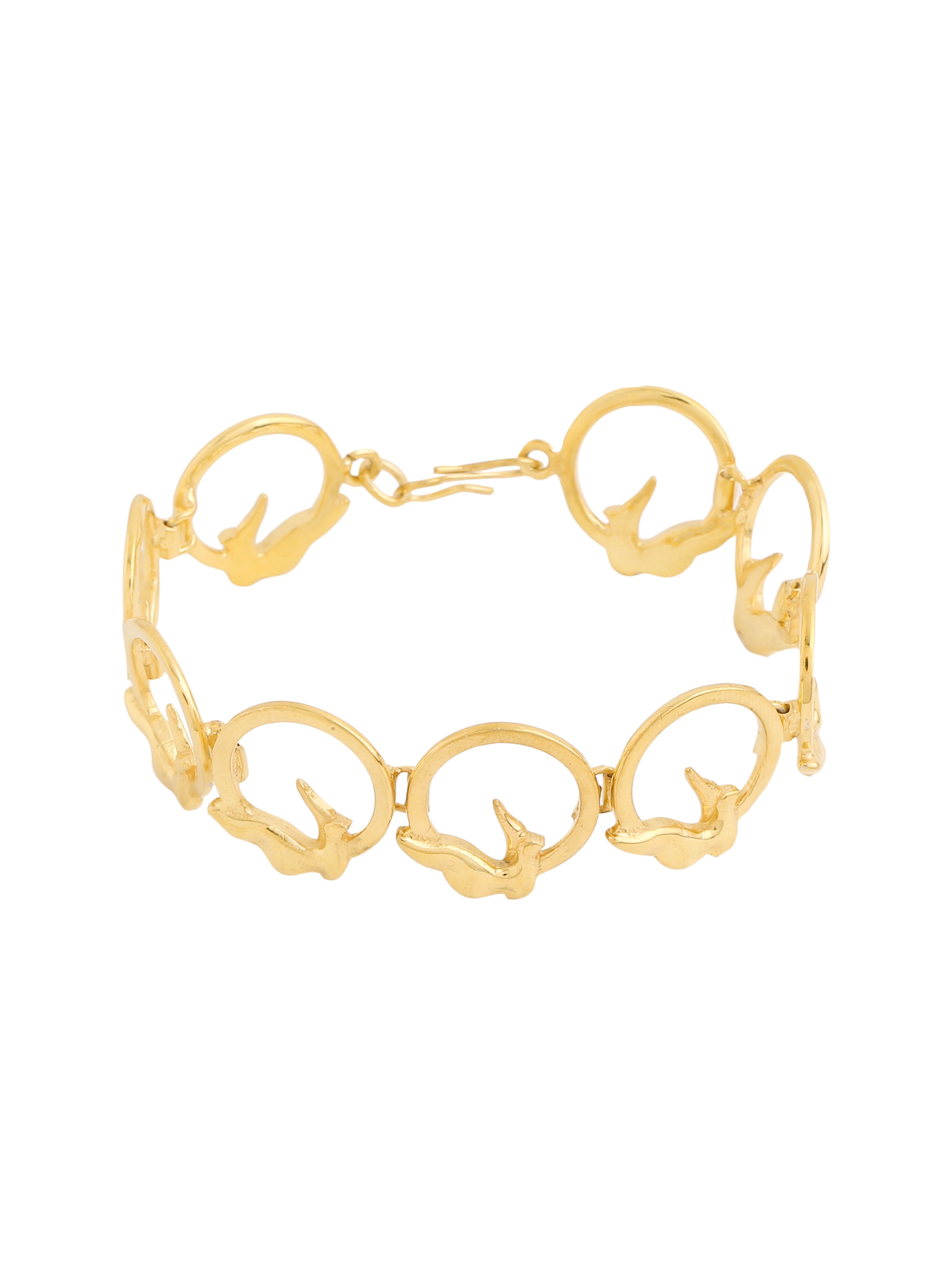 24K Gold-Plated Bird-Pattern Bracelet