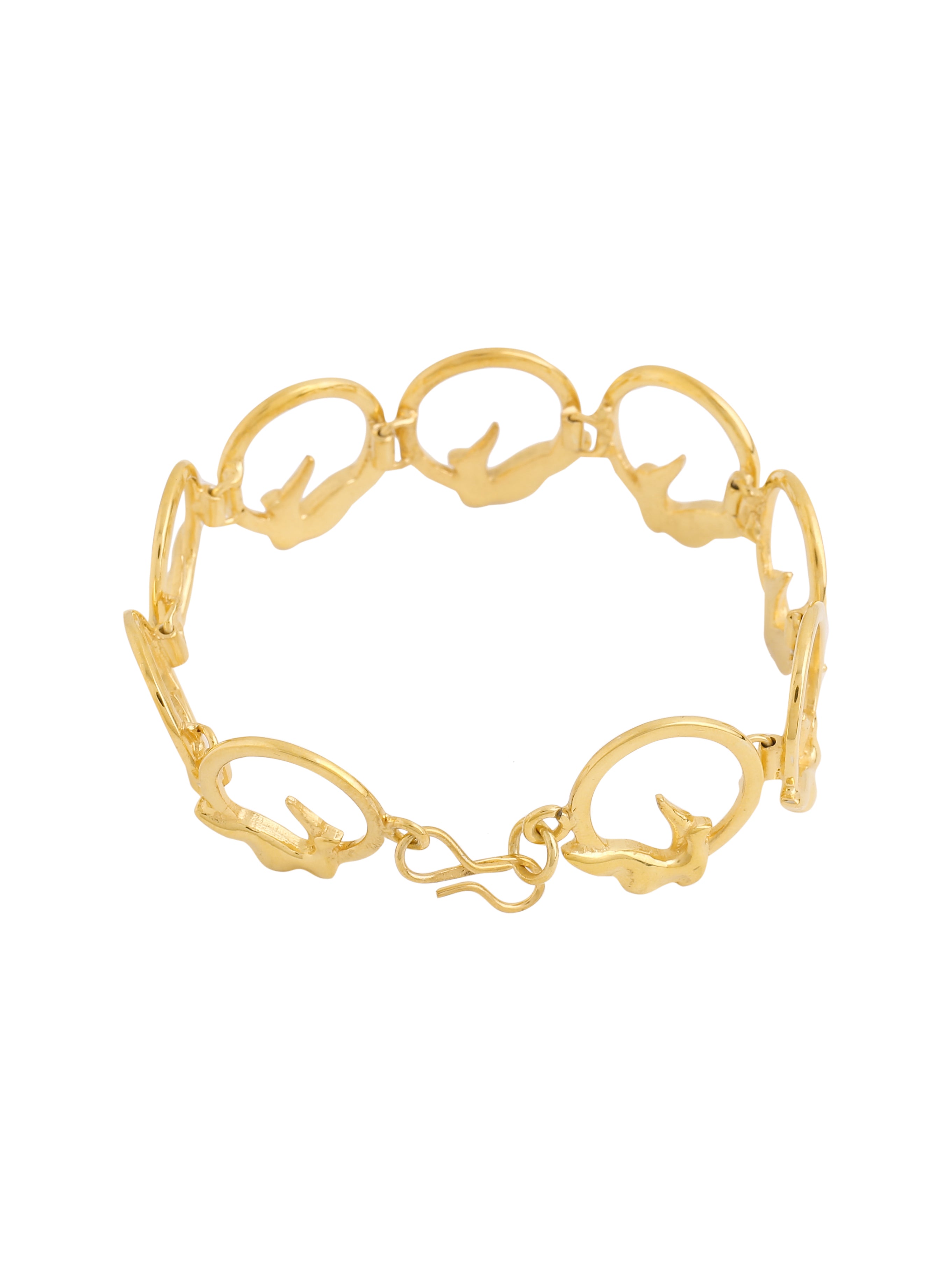 24K Gold-Plated Bird-Pattern Bracelet