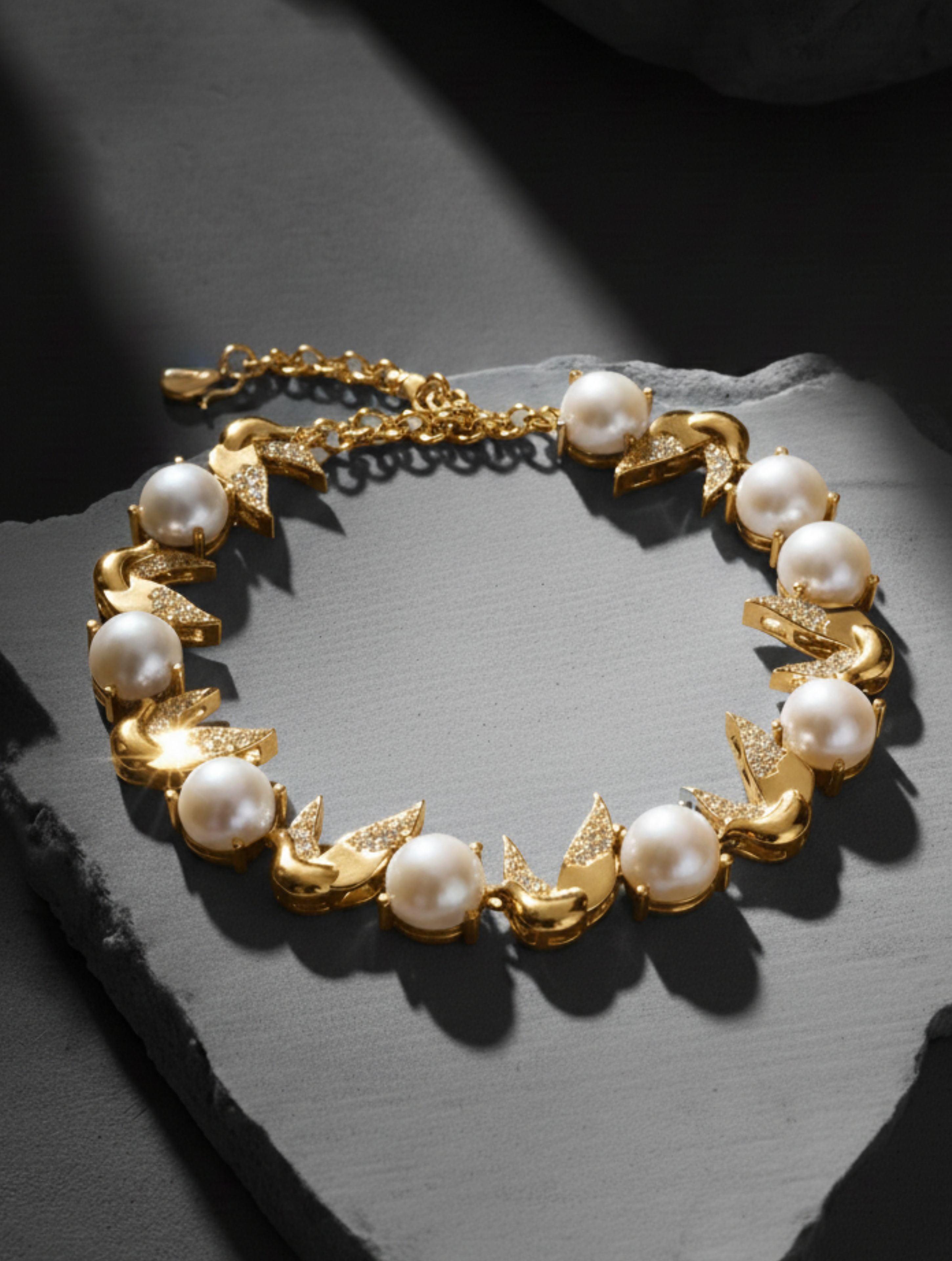 Wings of Radiance Pearl Sterling Silver Bracelet