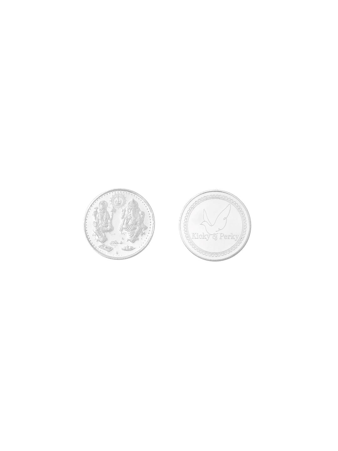 Divine 5g Pure Silver Laxmi Maa and Ganesh Ji Coin