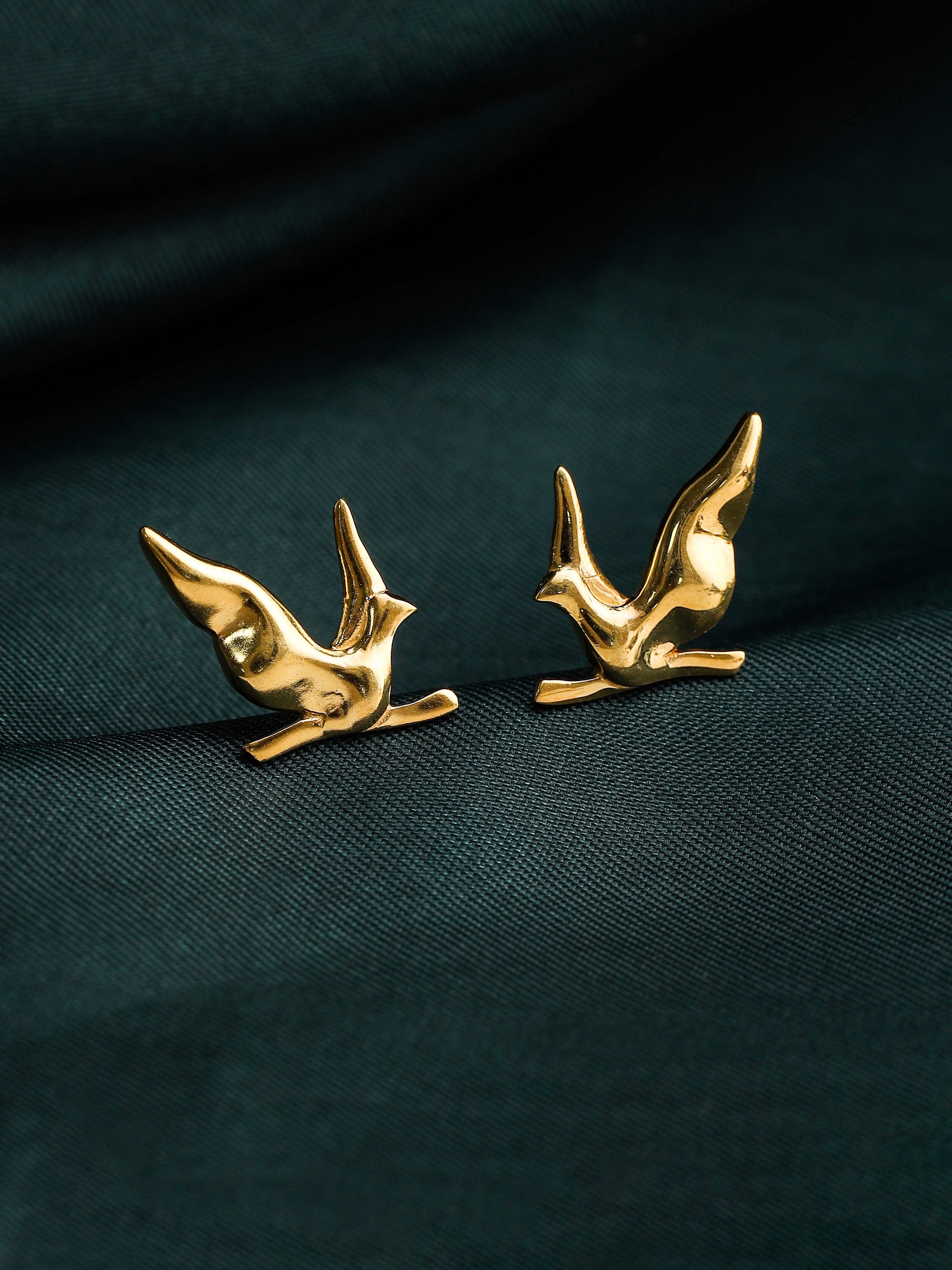 24K Gold-Plated Leaf Earrings