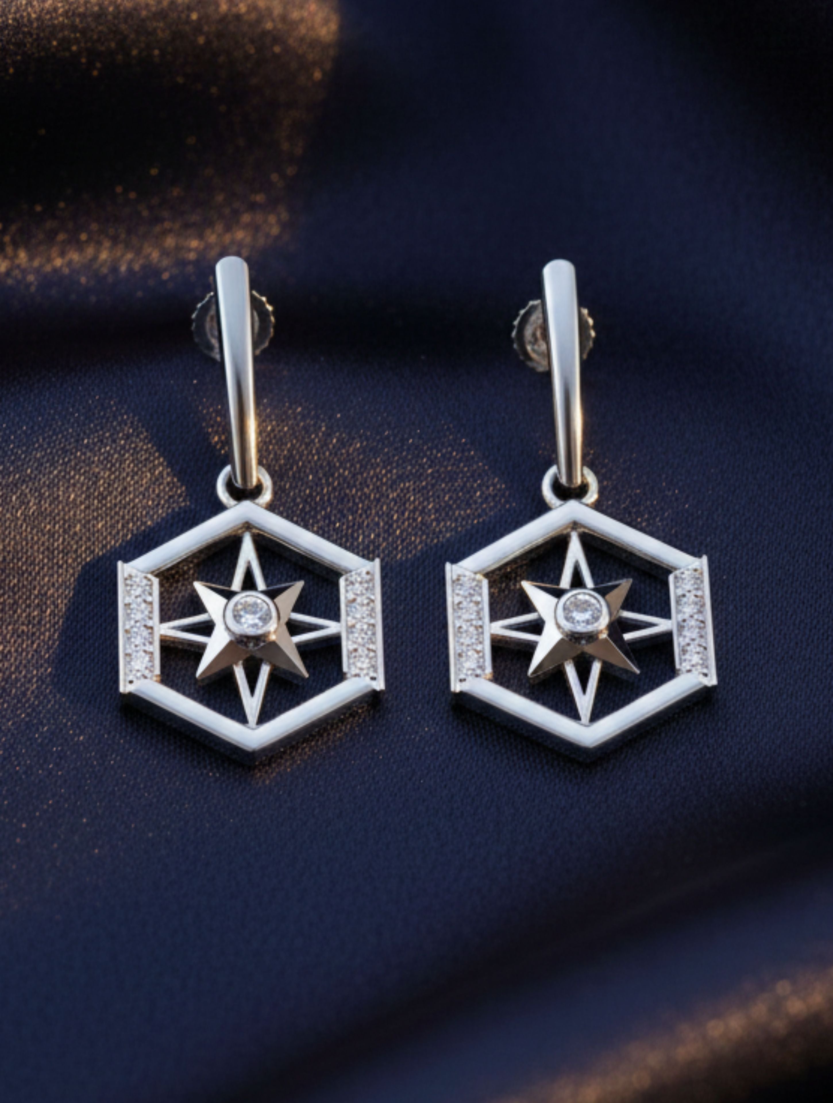 Finite Star Moissanite Earring