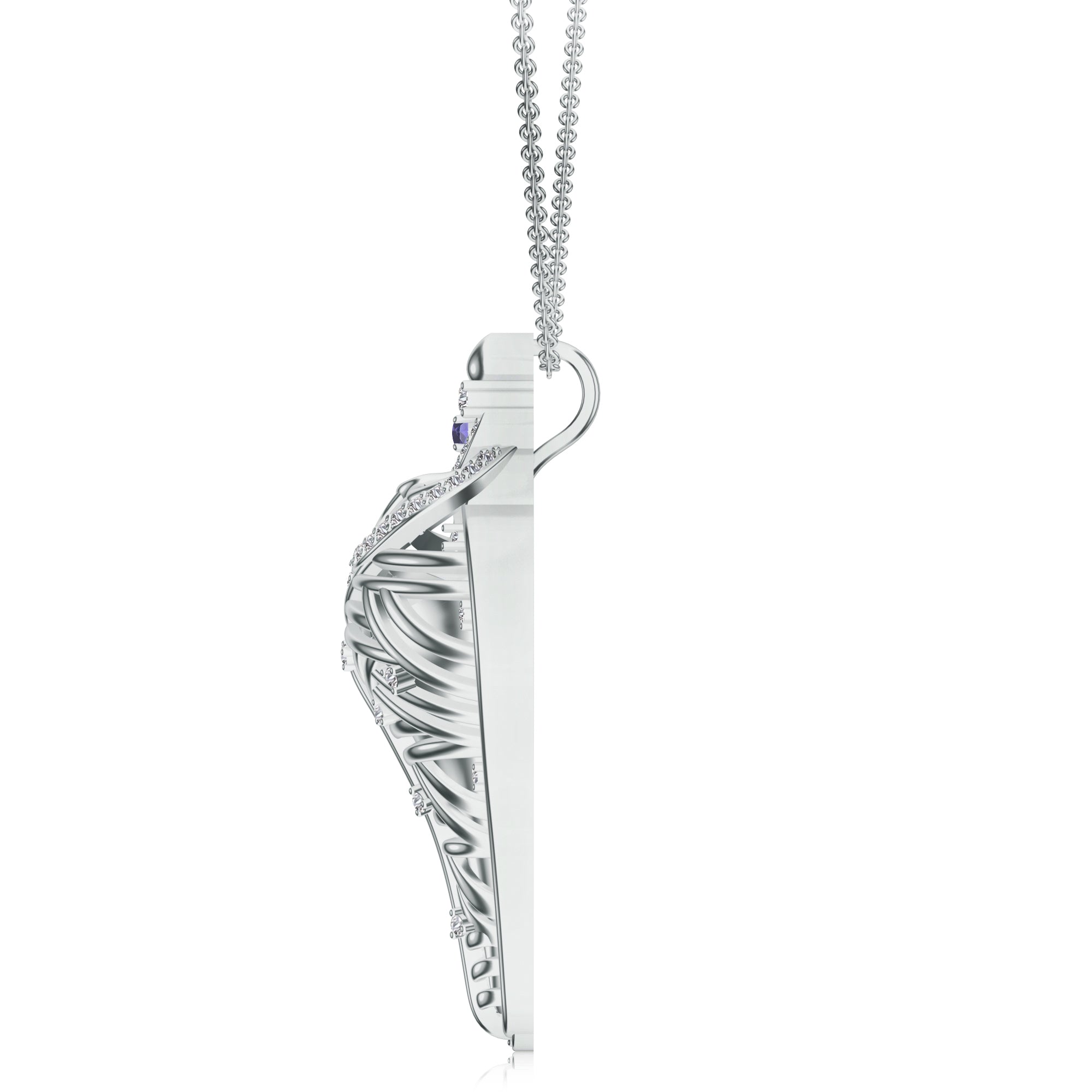 Shankh-Themed Kalaras Pendant in Rhodium