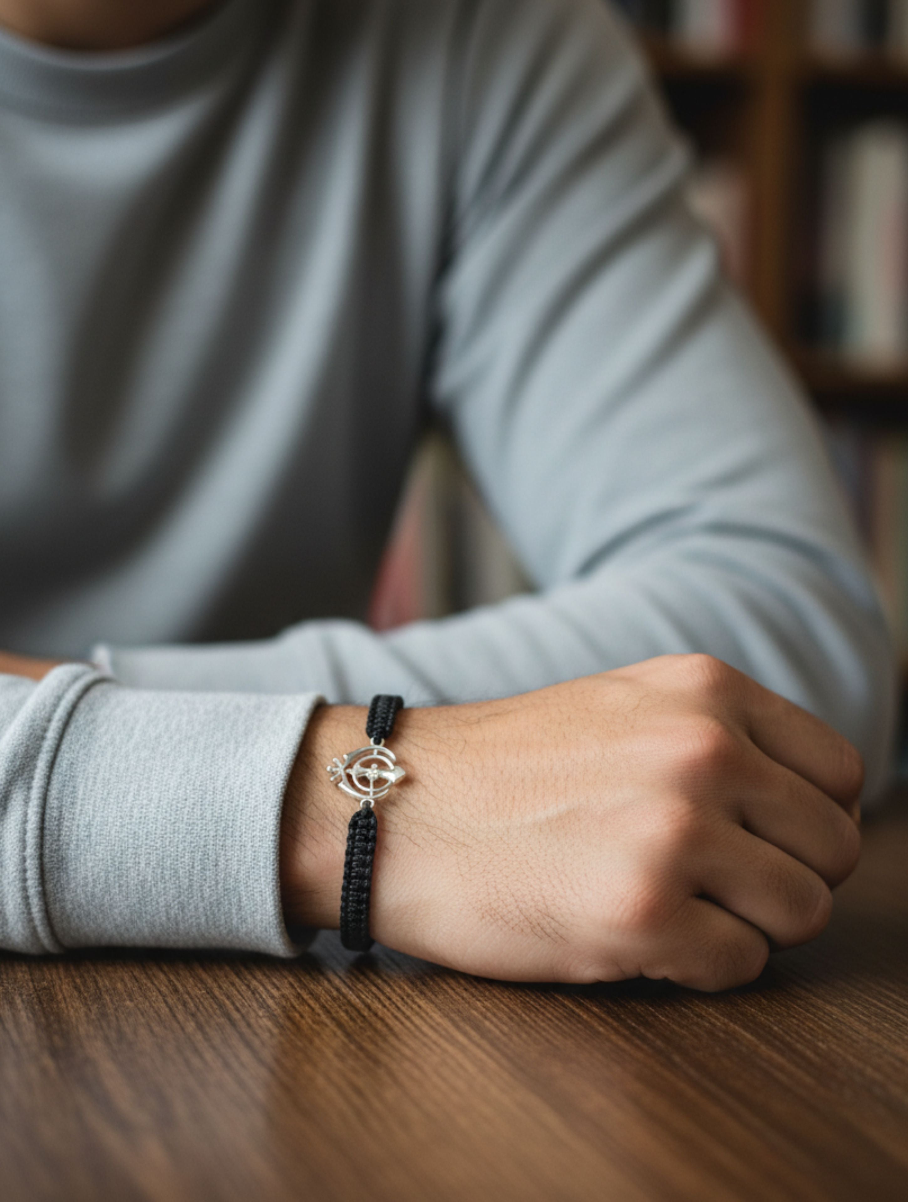 Ik Onkar Symbol 925 Sterling Silver Bracelet