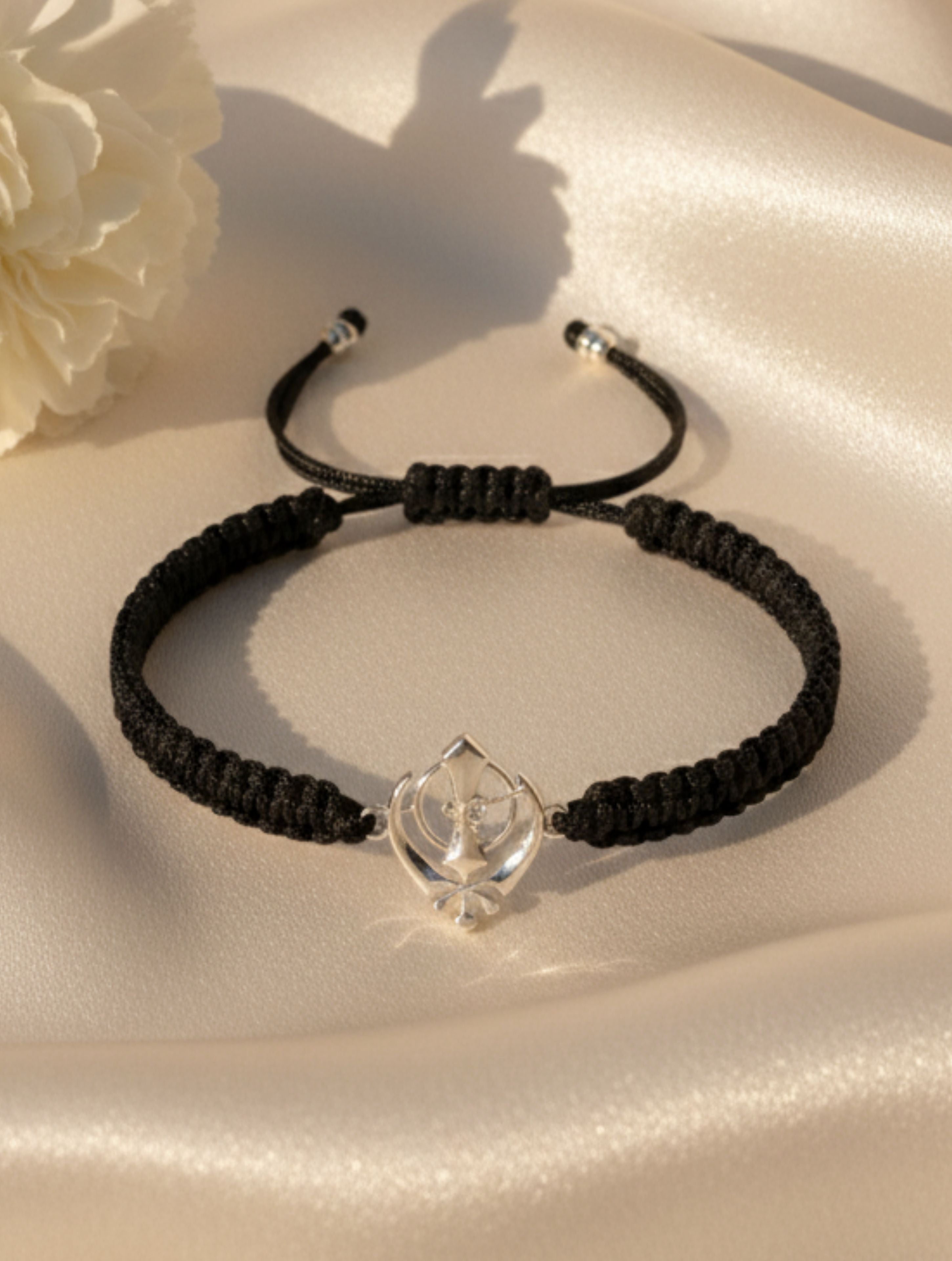 Ik Onkar Symbol 925 Sterling Silver Bracelet