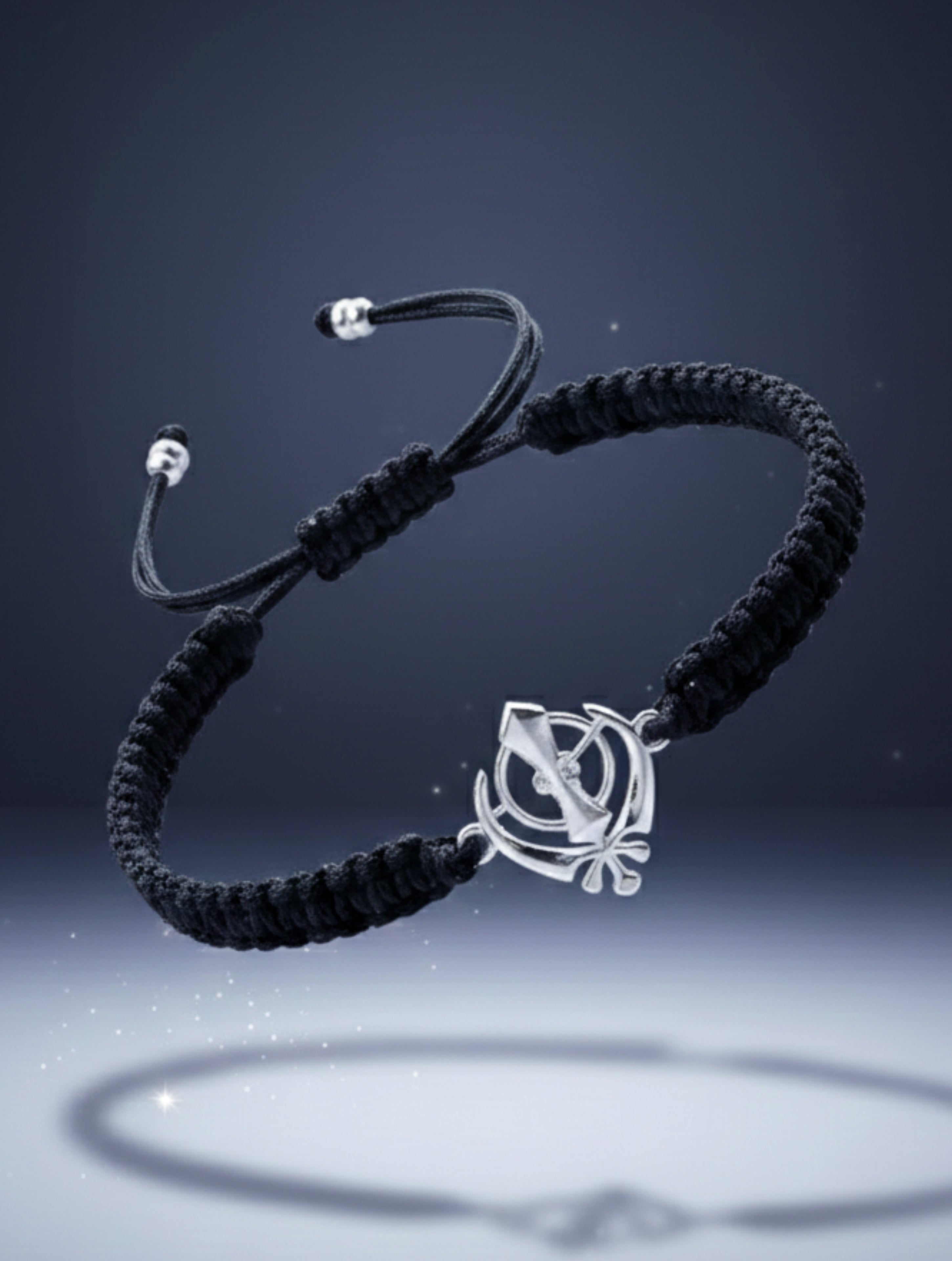 Ik Onkar Symbol 925 Sterling Silver Bracelet