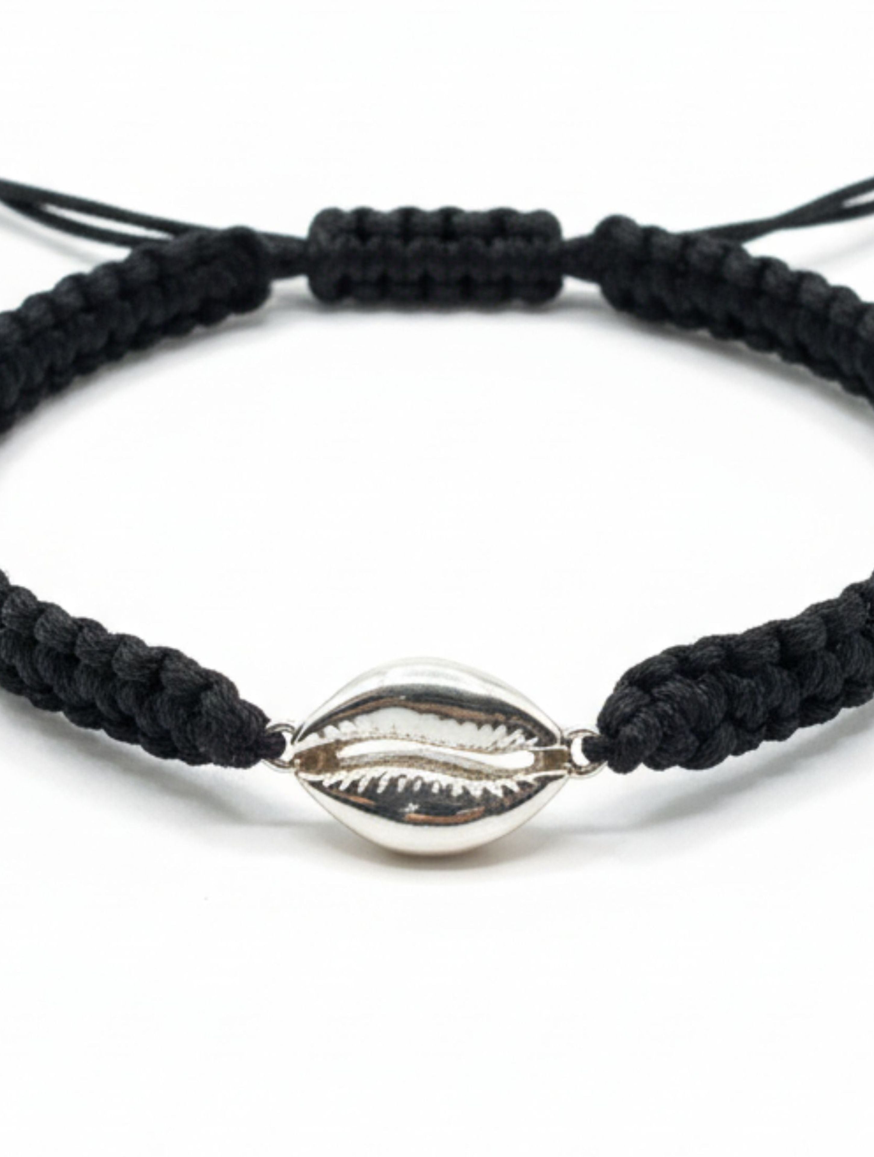 Sacred Cowrie Shell 925 Sterling Silver Bracelet
