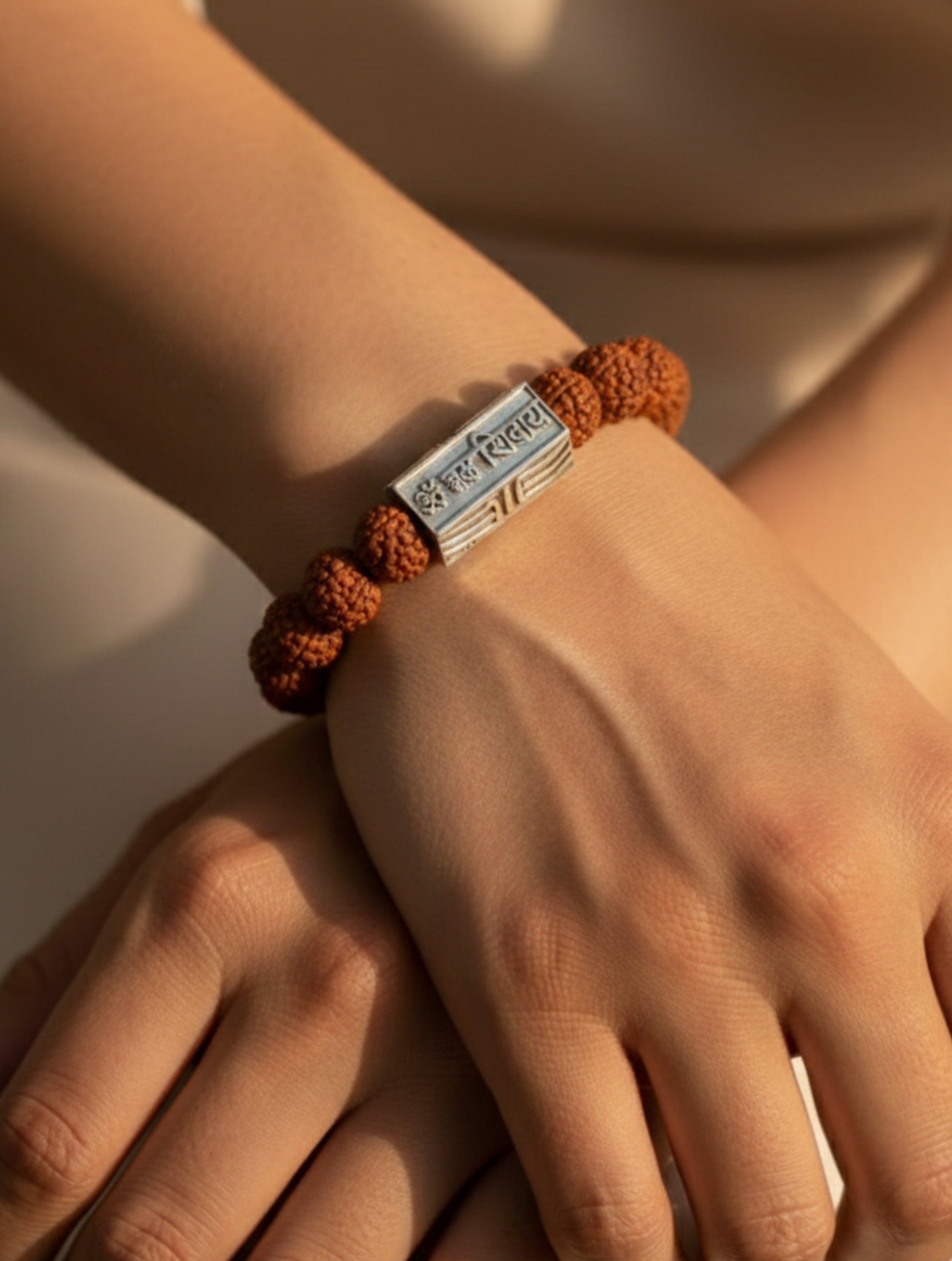 Sterling Silver Har Har Mahadev Bracelet