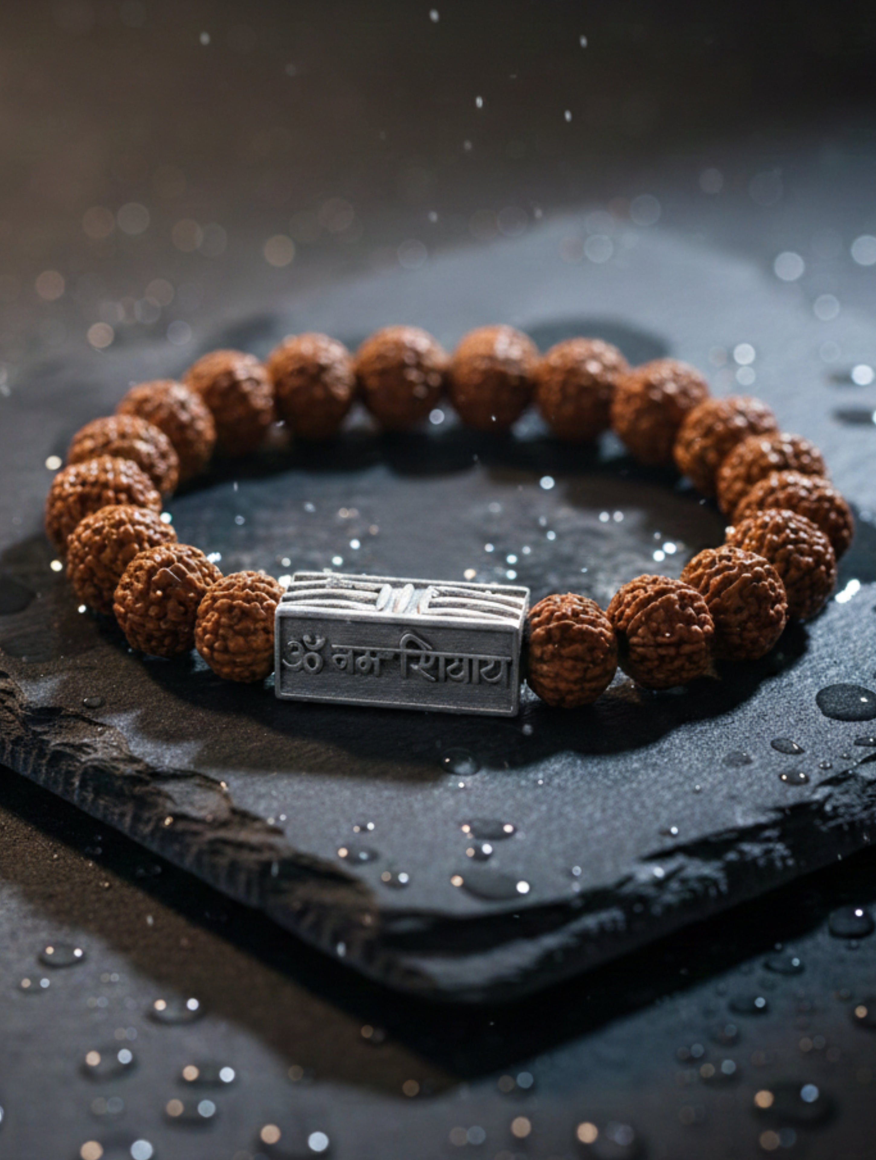 Sterling Silver Har Har Mahadev Bracelet