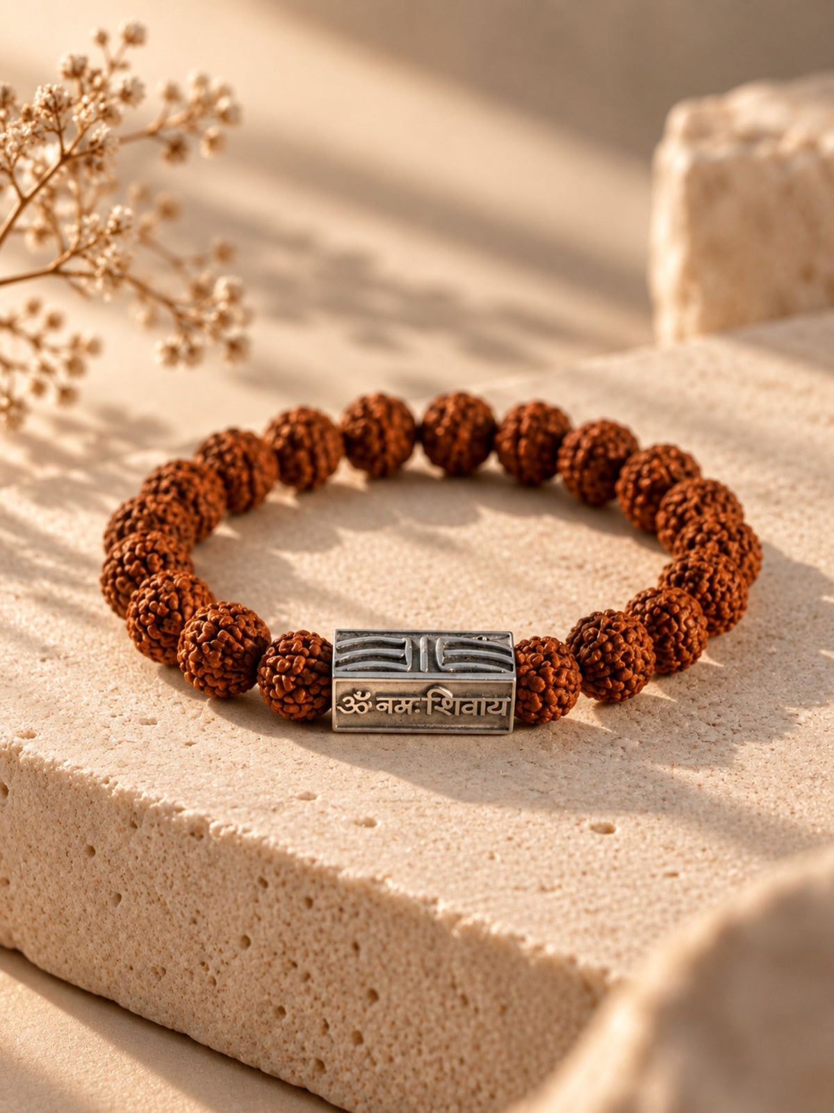 Sterling Silver Har Har Mahadev Bracelet