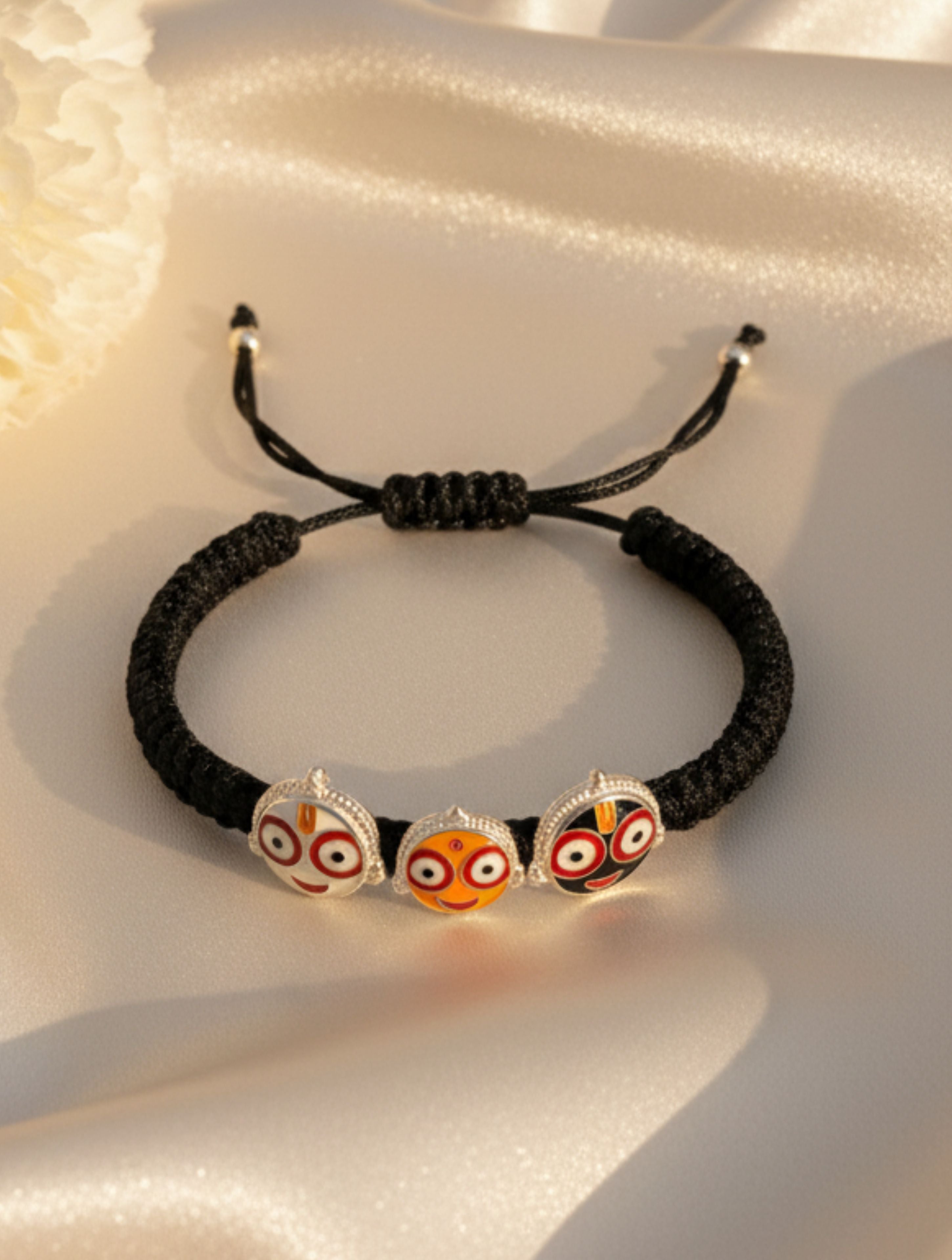 Silver Jagannathji Trio Bracelet