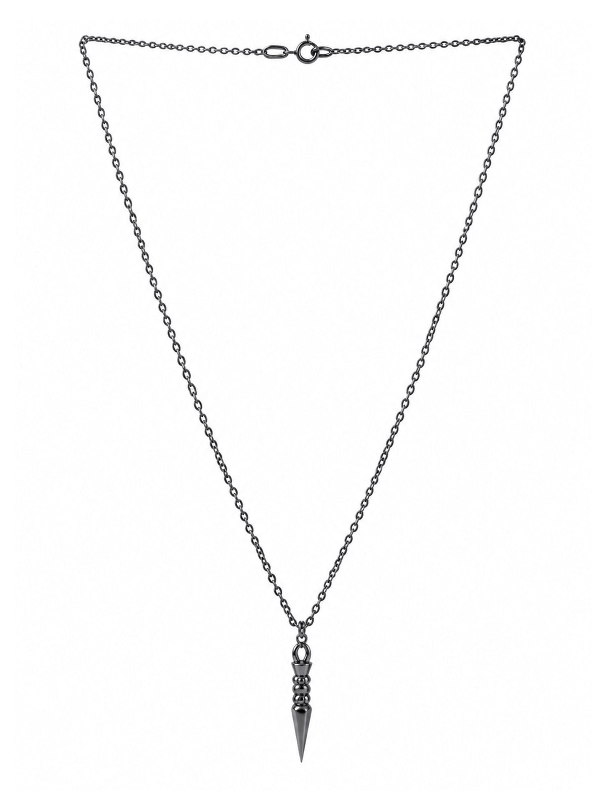 Arrowhead 925 Sterling Silver Black Rhodium Plating Pendant For Men