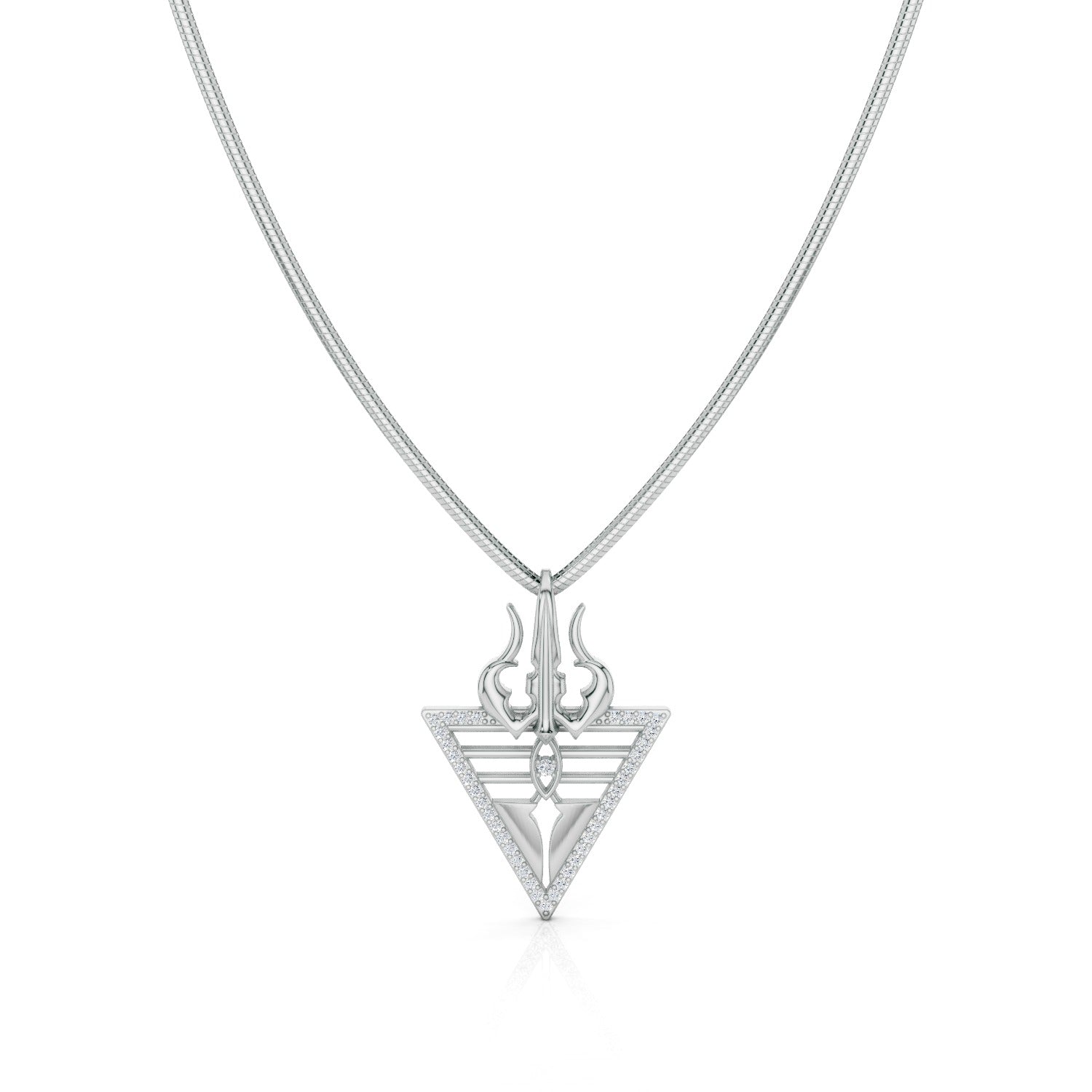 Lord Shiva-Inspired Pendant Oxidized 925 Silver Pendant with Moissanite For Men