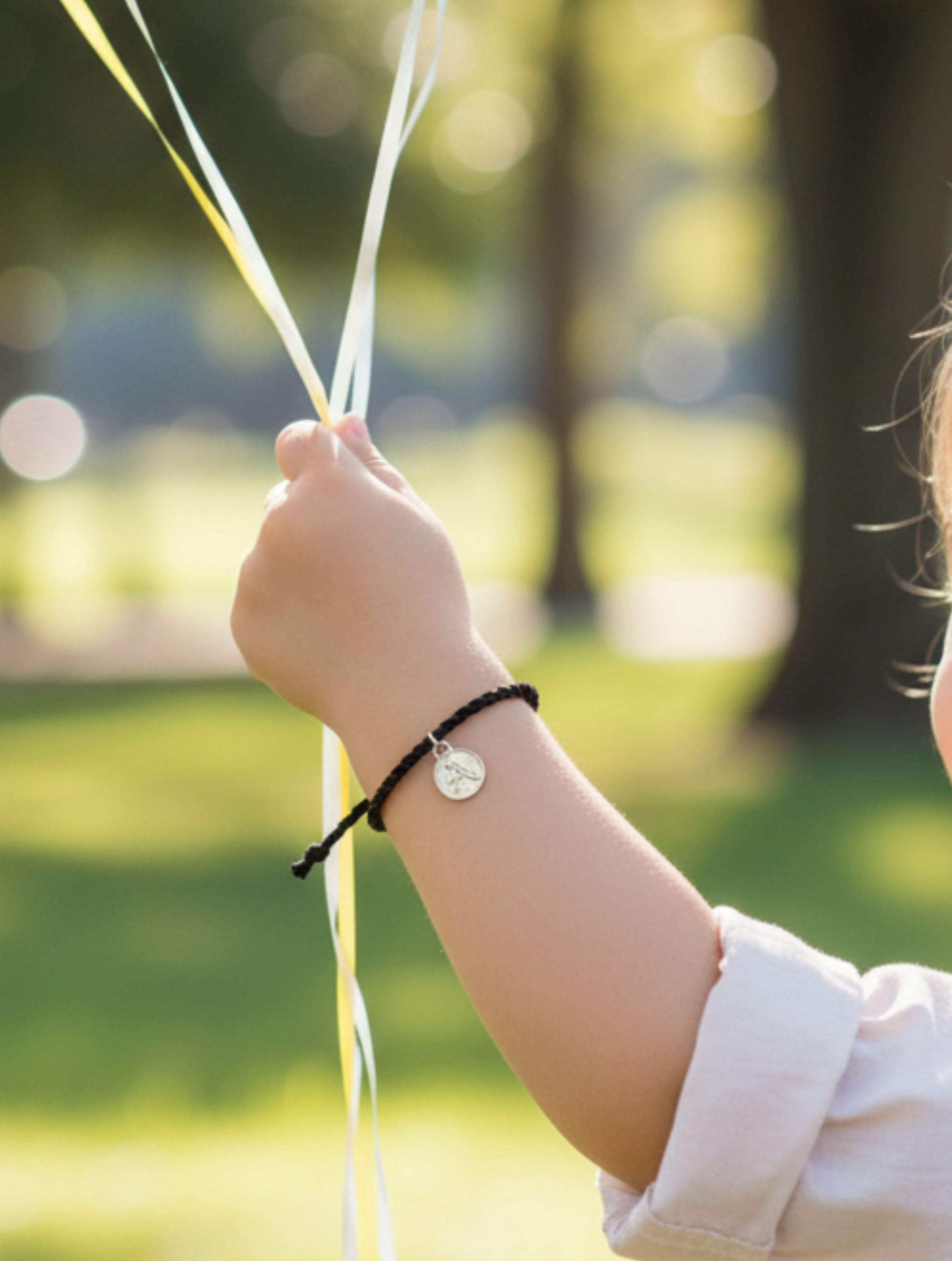 Personalized Initial Braided Cord Bracelet in 925 Sterling Silver & Moissanite