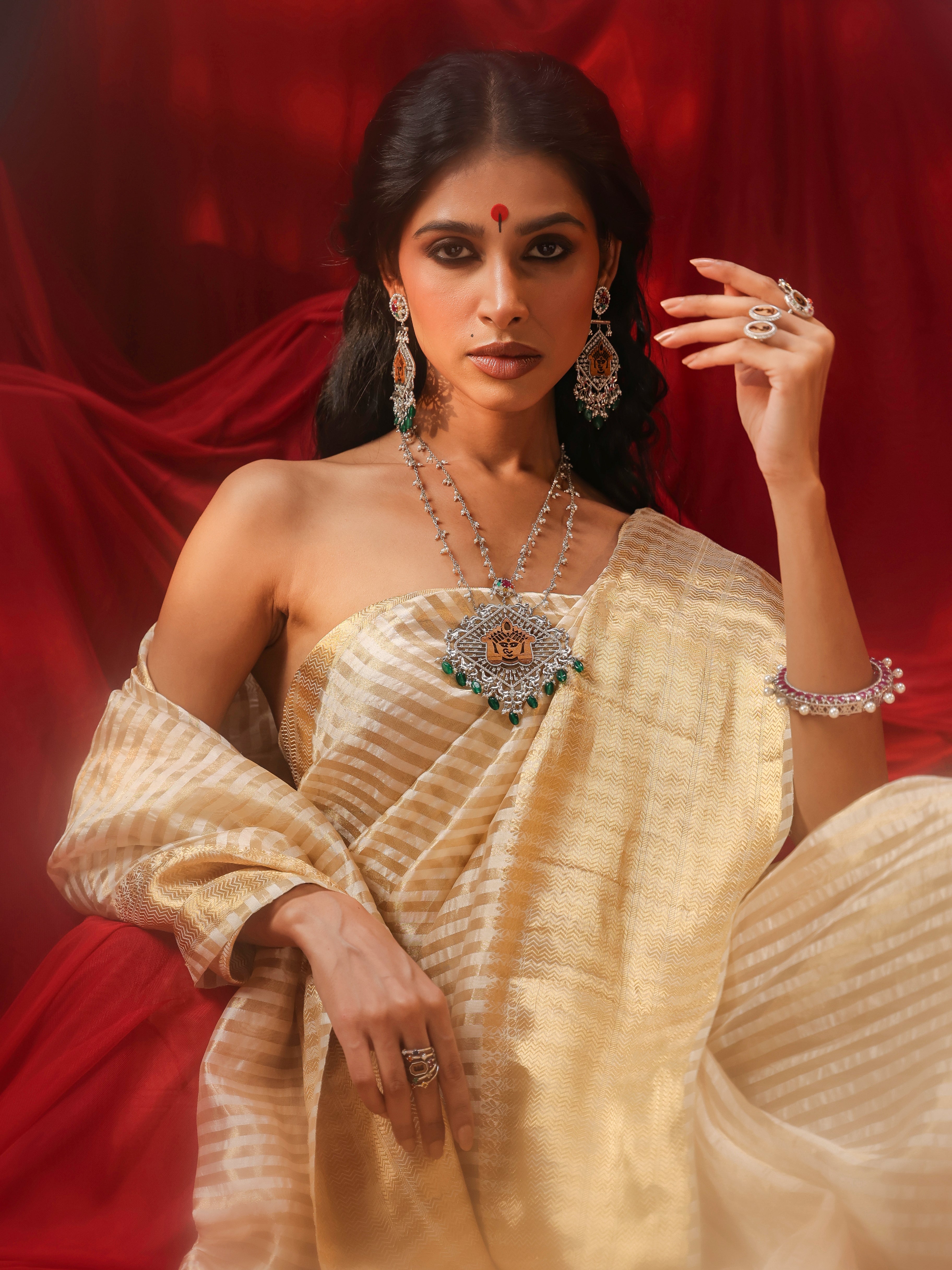 Durga Long Necklace Set - Aadhira Collection