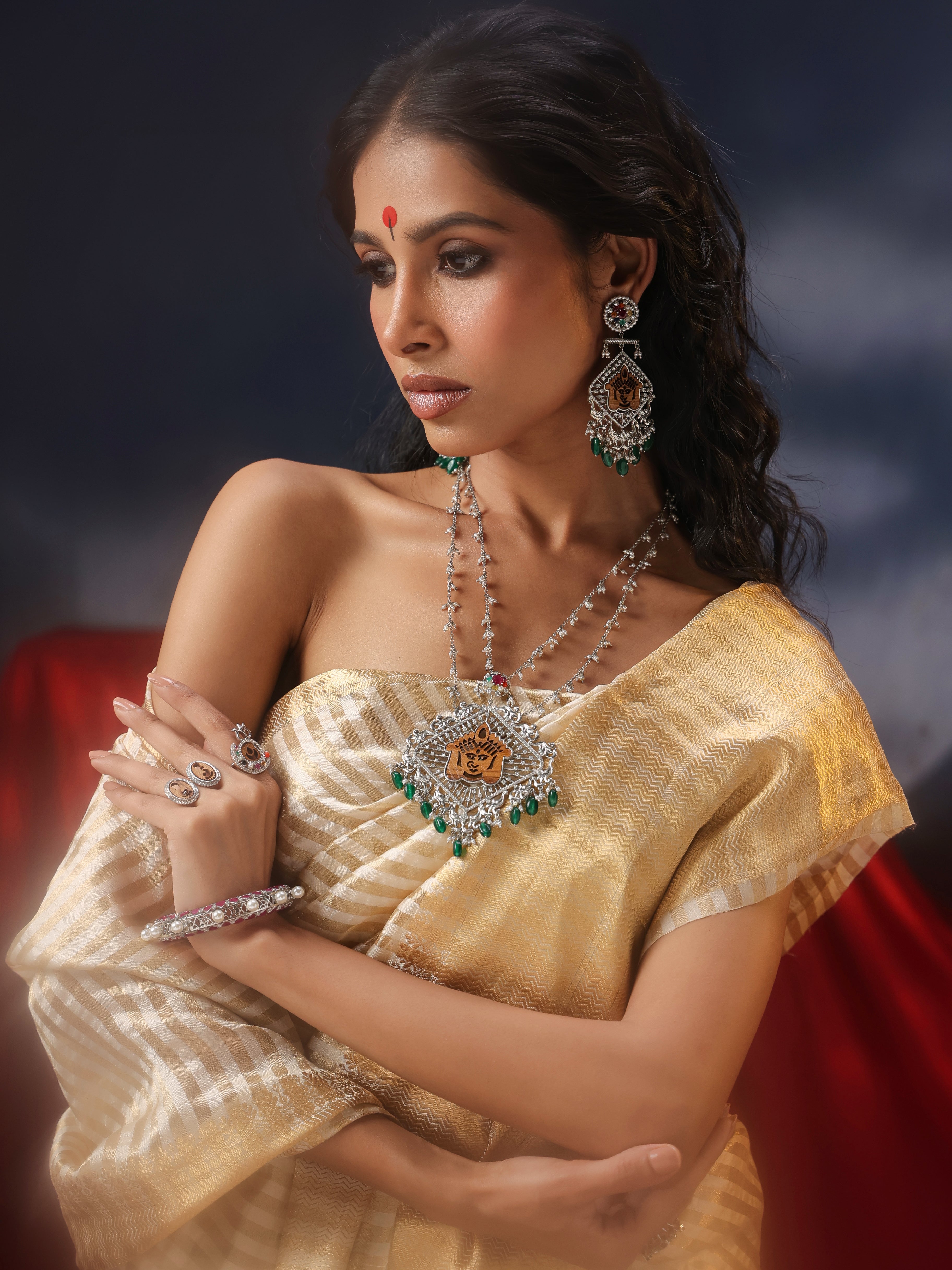 Durga Long Necklace Set - Aadhira Collection