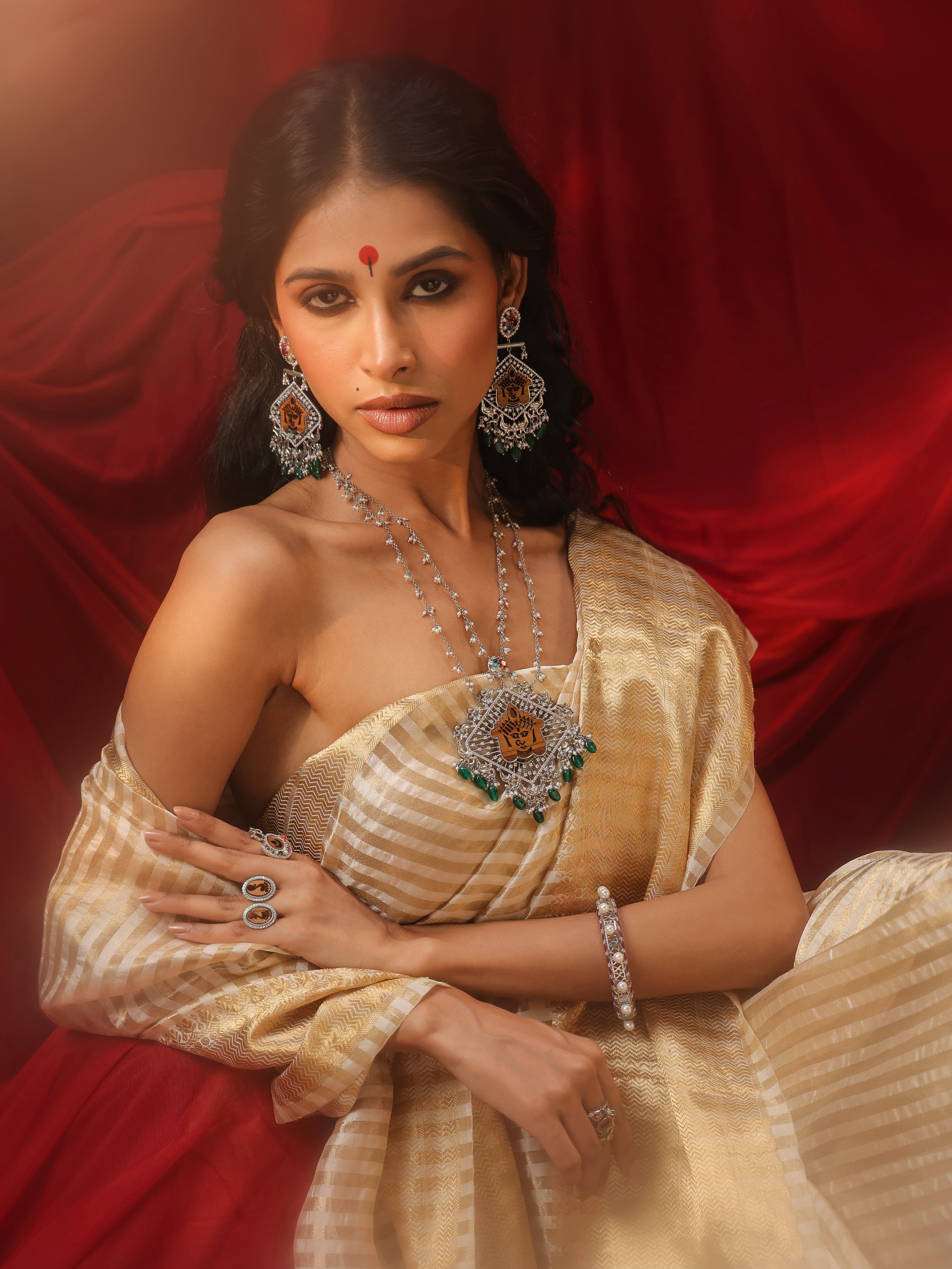 Durga Long Necklace Set - Aadhira Collection