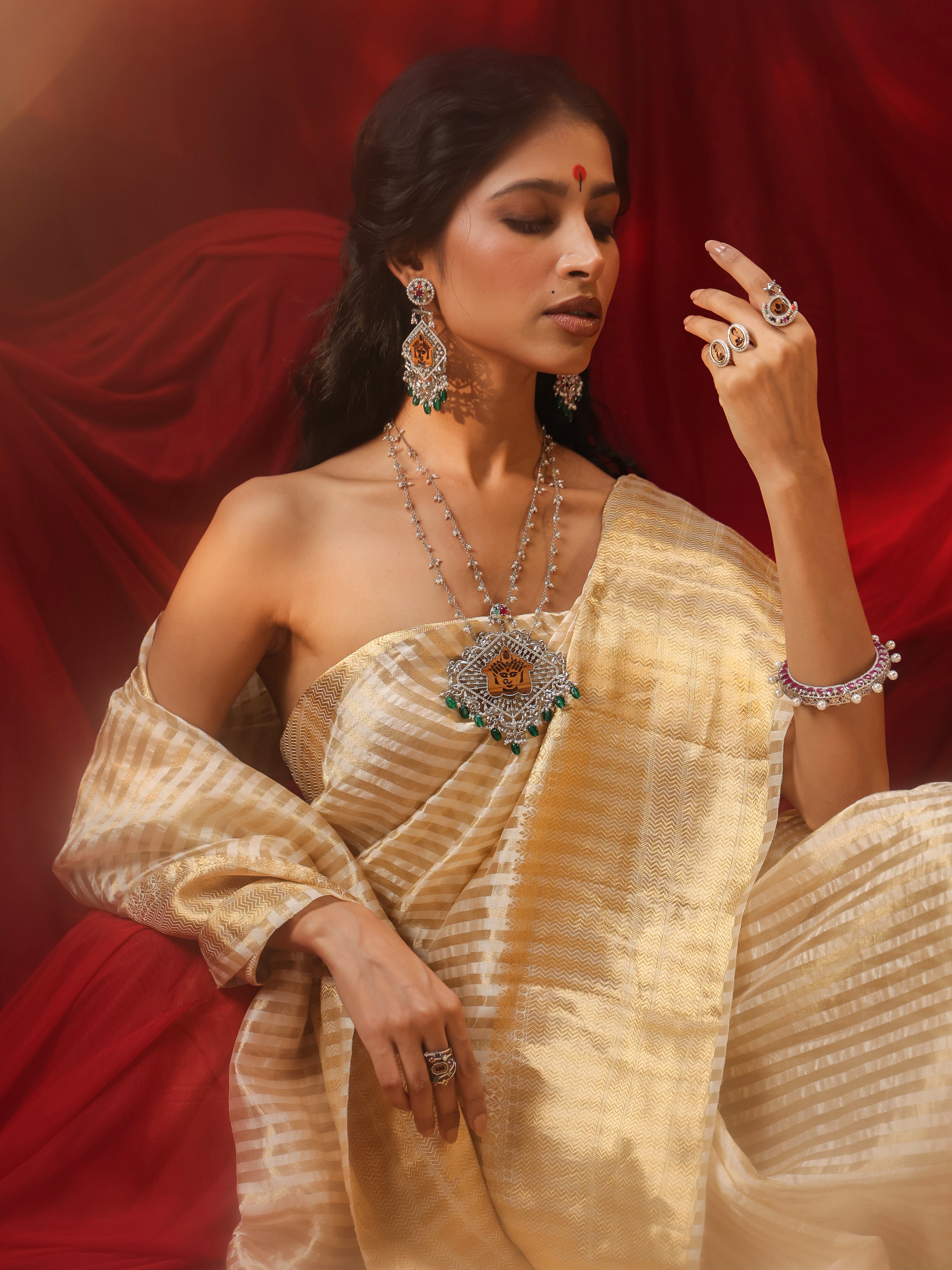 Durga Long Necklace Set - Aadhira Collection