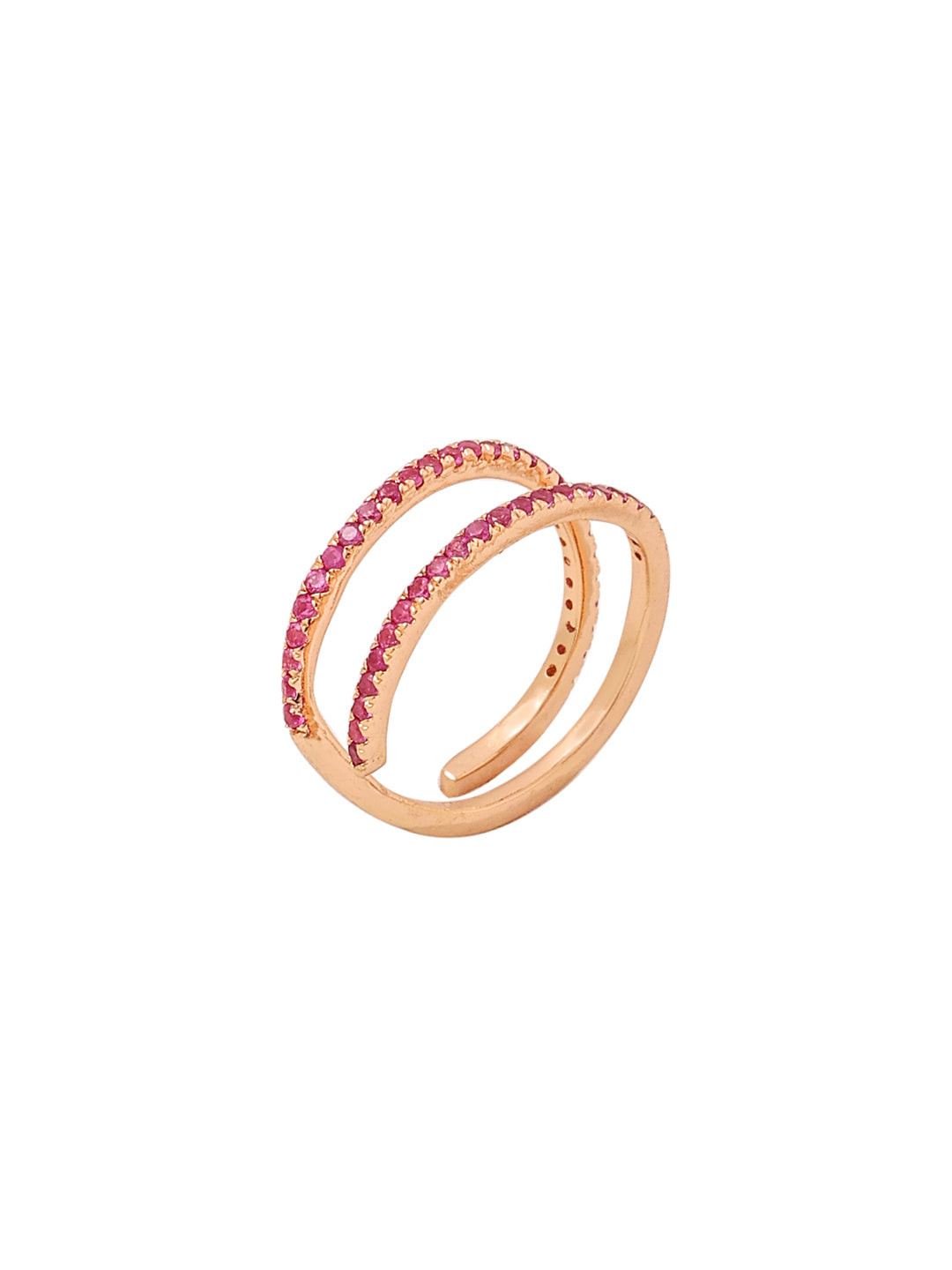 Forever Yours Silver Rose-Gold Plated numeric Ring