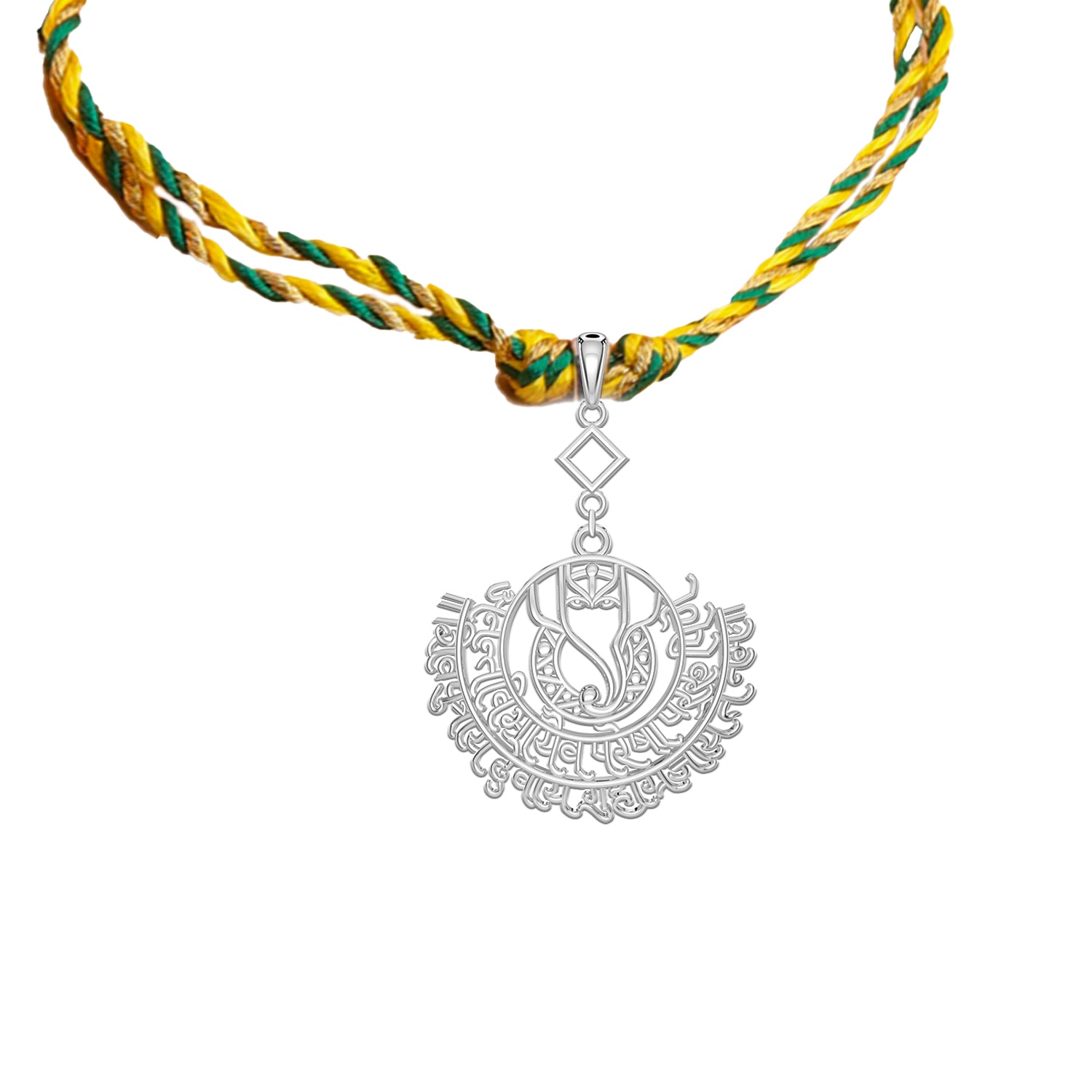 Shree Ganesh Lumba Silver Rakhi