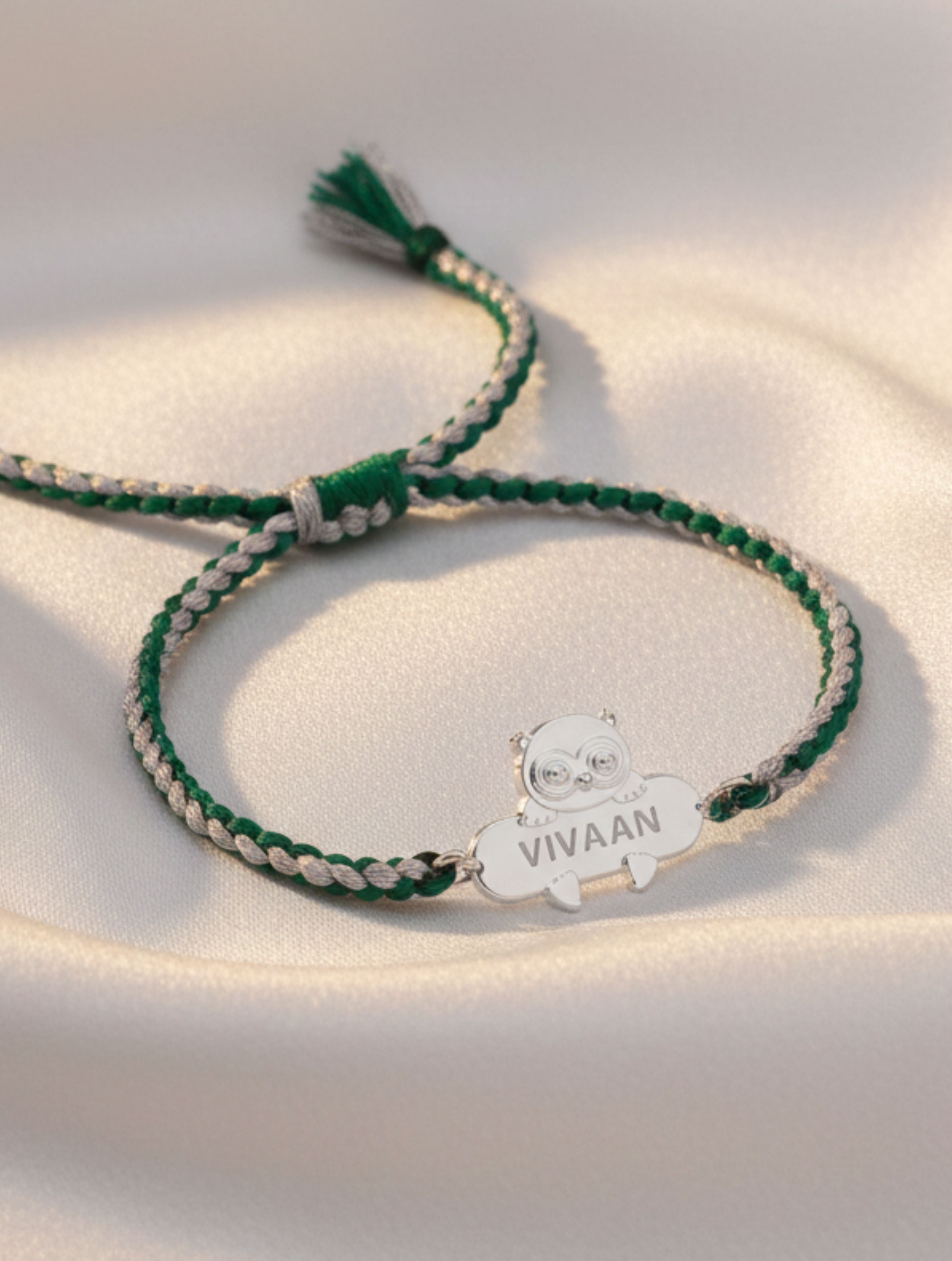 Owl Personalized Kids 925 Sterling Silver Bracelet