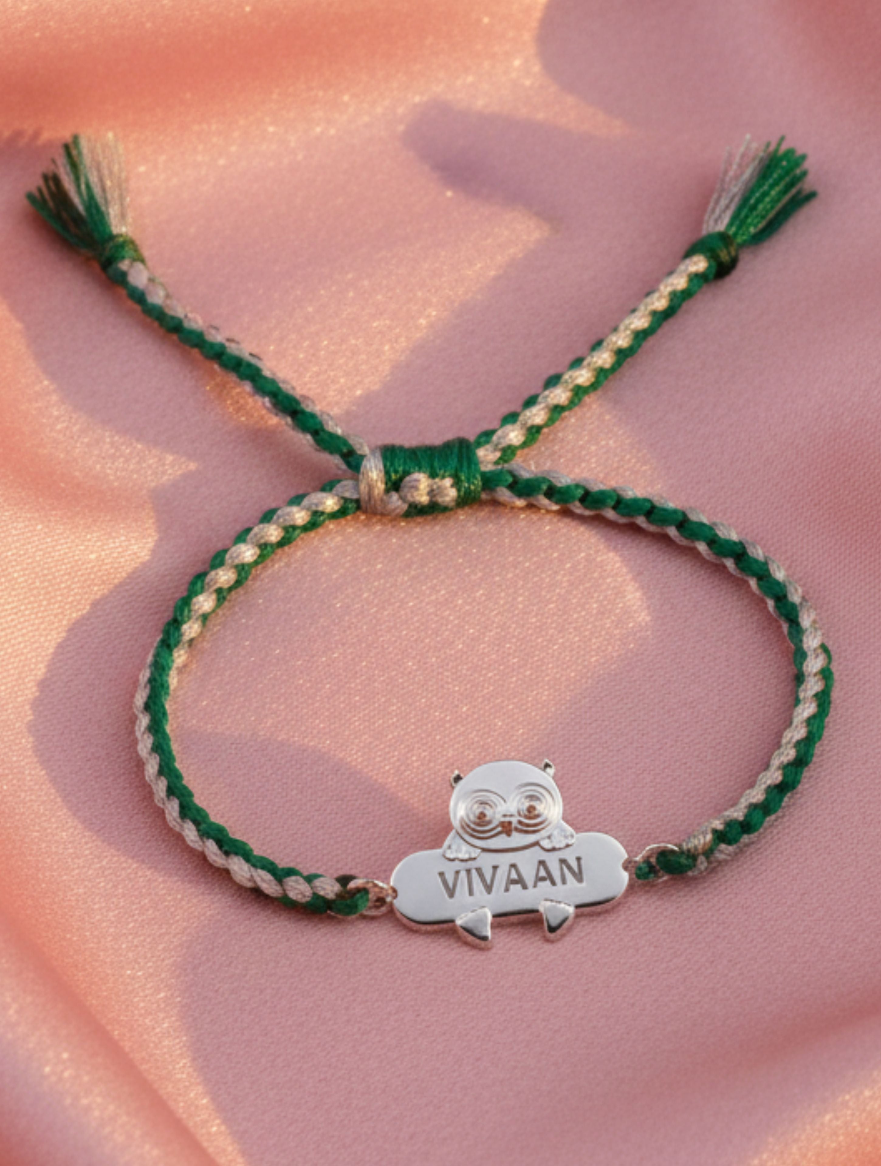 Owl Personalized Kids 925 Sterling Silver Bracelet