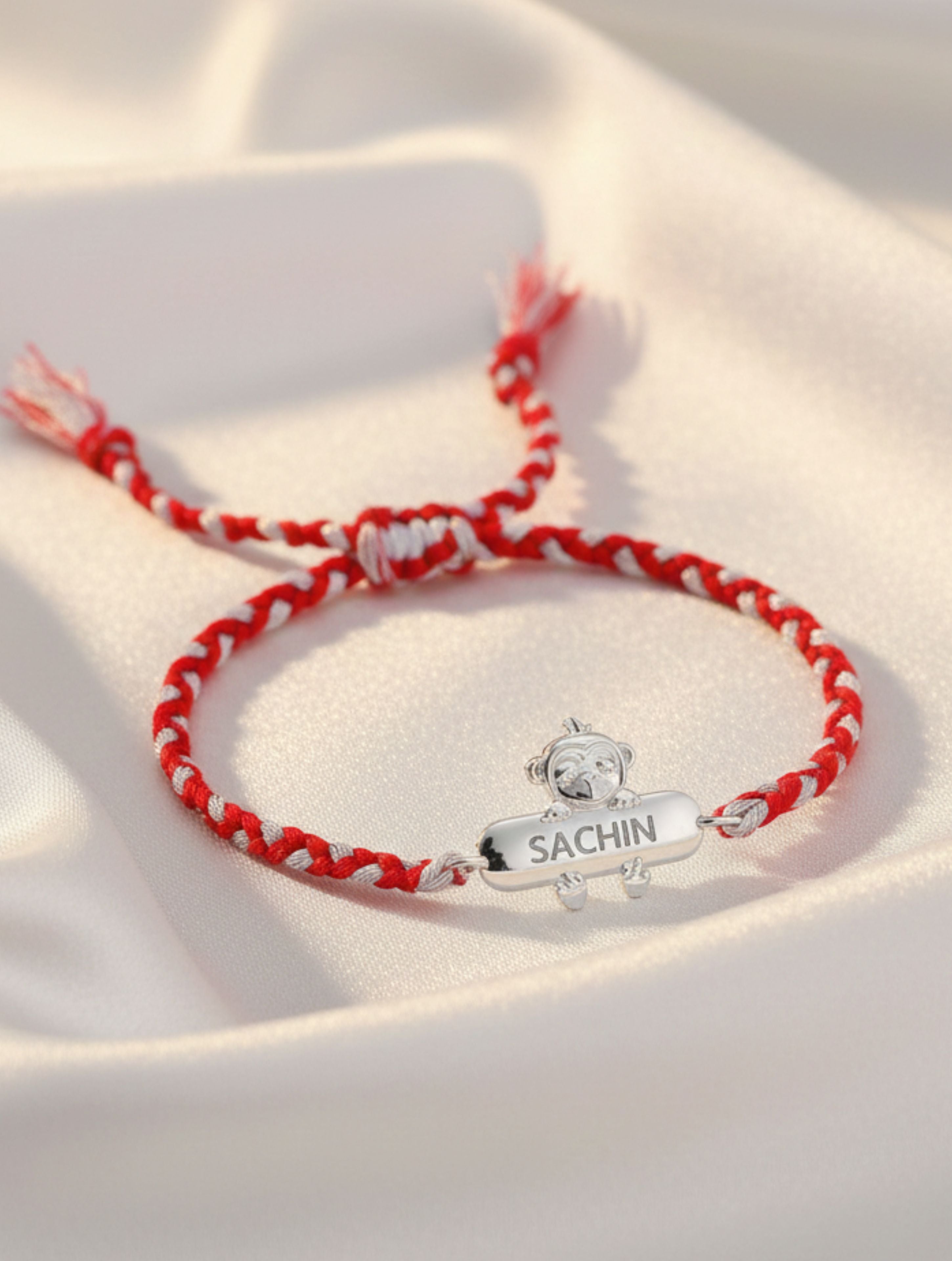 Baby Monkey Personalized Kids 925 Silver Bracelet