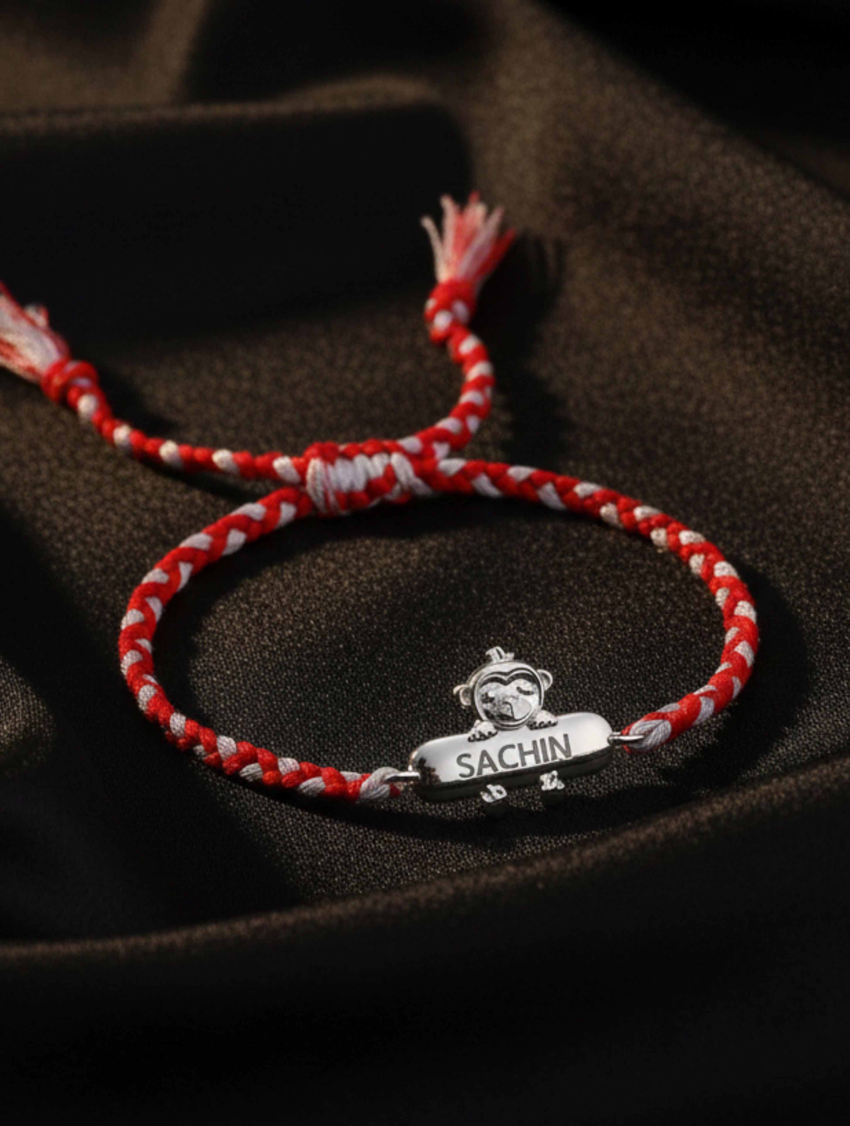 Baby Monkey Personalized Kids 925 Silver Bracelet